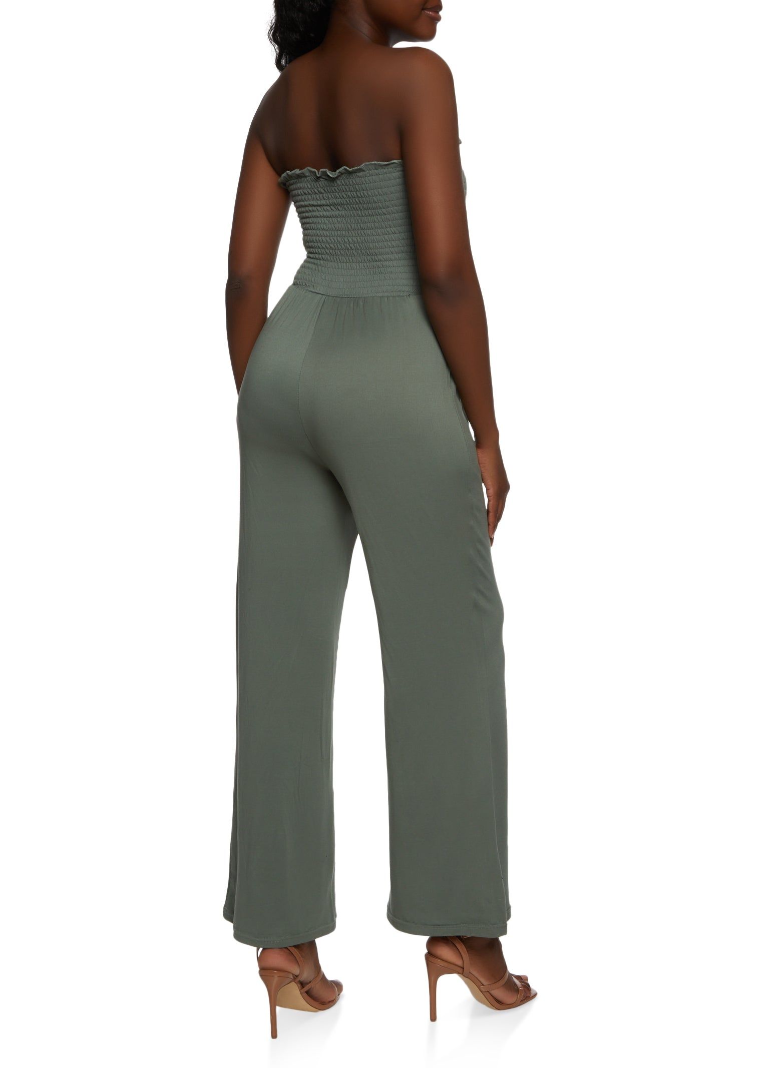 Smocked Lace Up Front Jumpsuit sold by Rainbow product image thumbnail 3