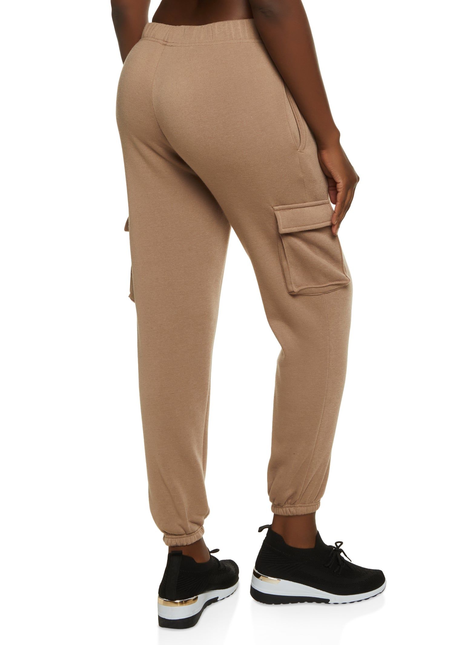 Fleece High Waist Cargo Pocket Sweatpants sold by Rainbow product image thumbnail 2