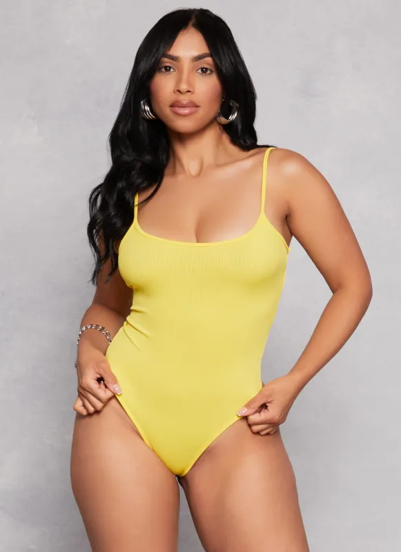 Daisy Ribbed Knit Cami Bodysuit sold by Rainbow