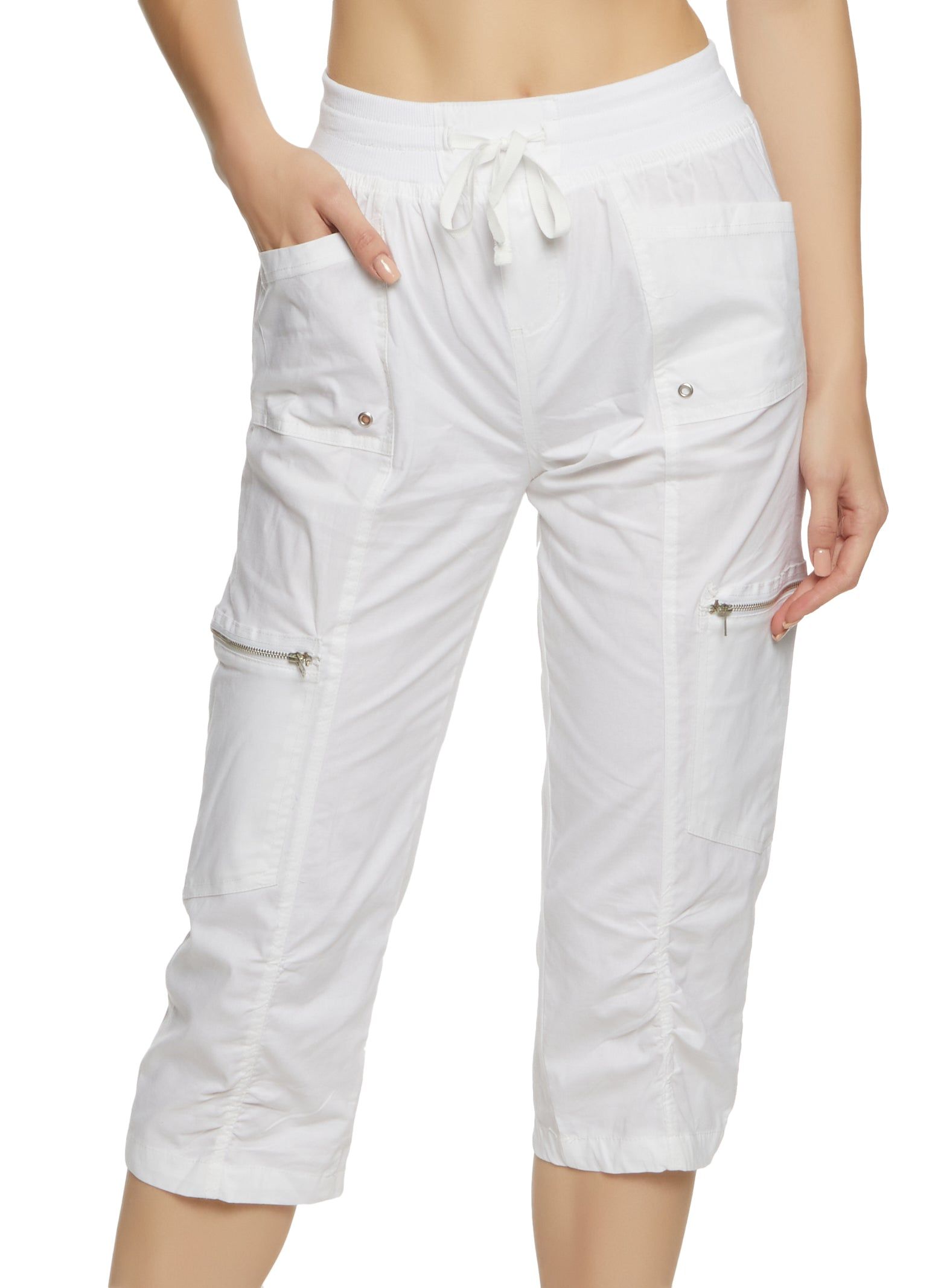 Zip Pocket Capri Pants sold by Rainbow