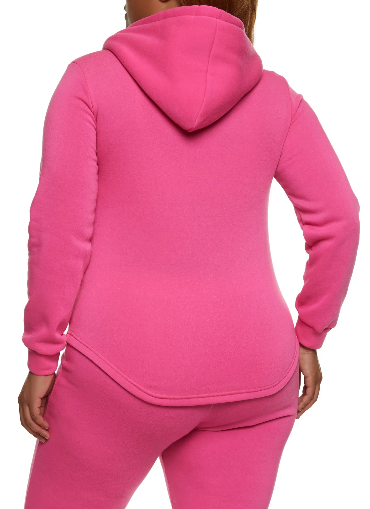 Plus Size Sherpa Lined Snap Button Hoodie sold by Rainbow product image thumbnail 3