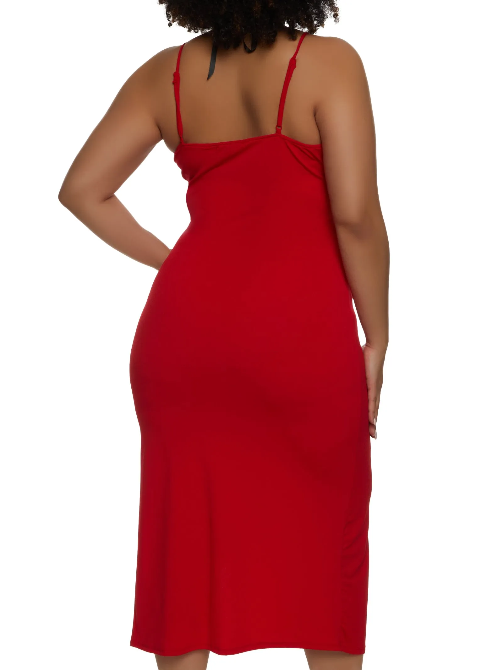 Plus Size Side Slit Bustier Cami Dress sold by Rainbow product image thumbnail 3