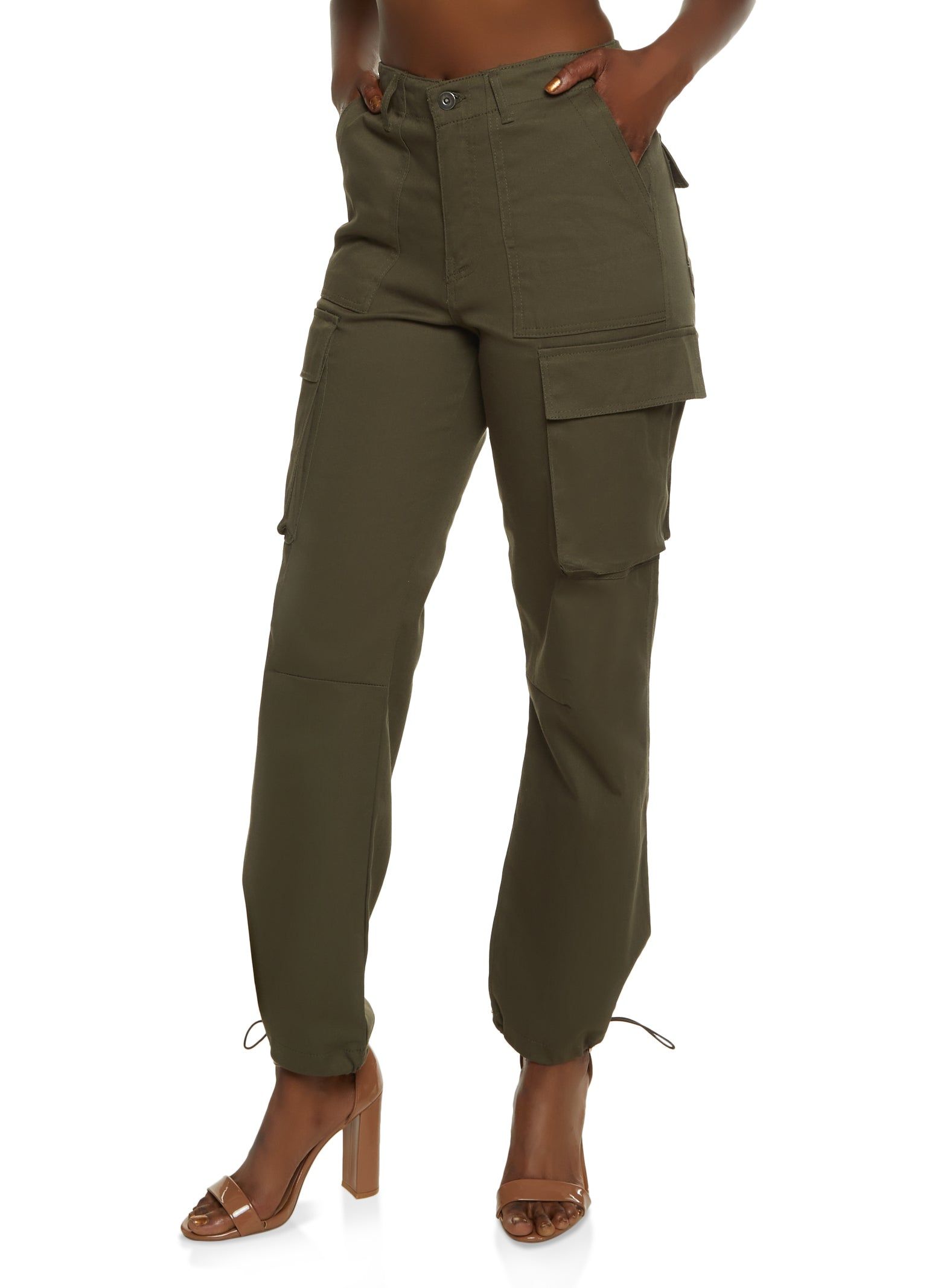 Toggle Drawstring Cuff Joggers sold by Rainbow