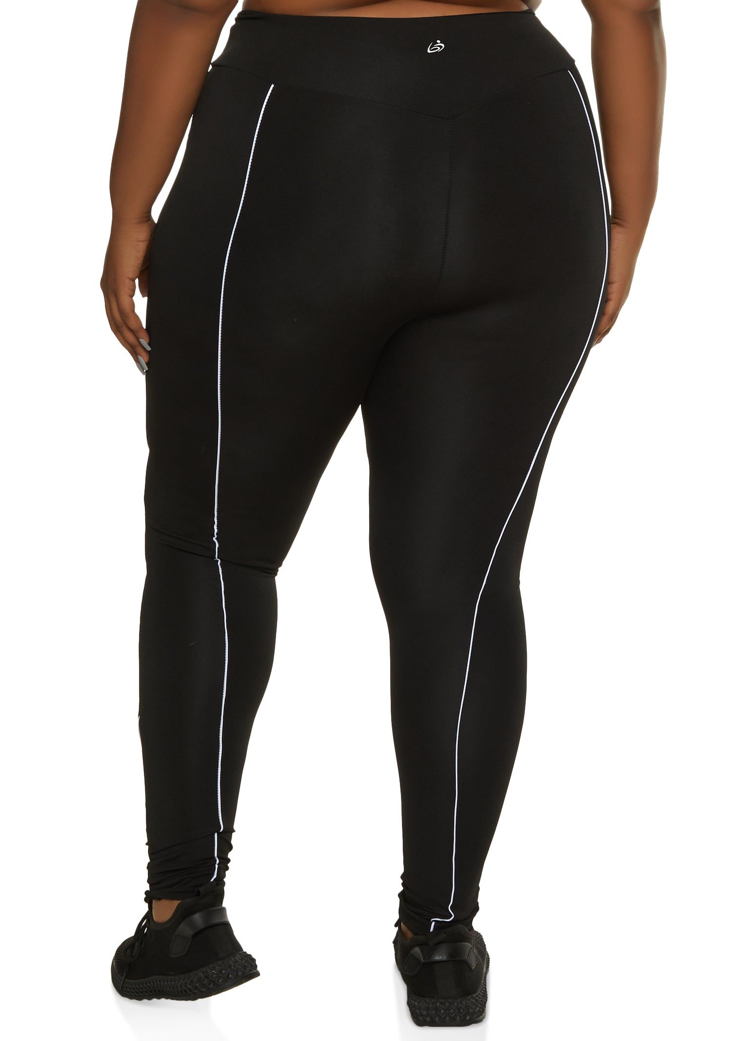 Plus Size High Waist Contrast Piping Leggings sold by Rainbow product image thumbnail 2