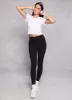 Basic Ribbed Knit Cropped Tee sold by Rainbow