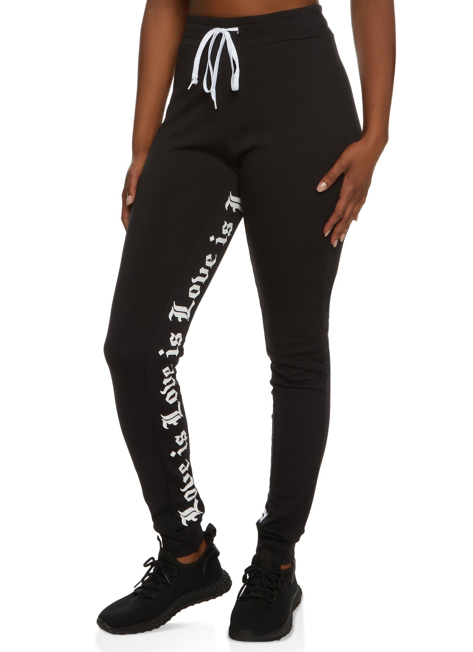 Love Is Graphic Joggers sold by Rainbow