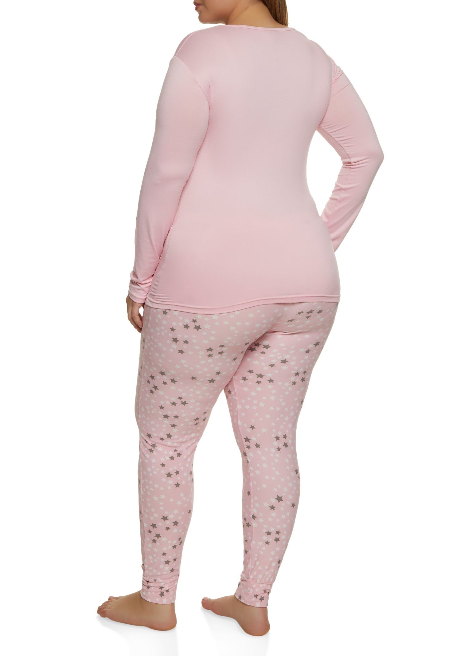Plus Size Under the Stars Pajama Top and Printed Lounge Pants sold by Rainbow product image thumbnail 2
