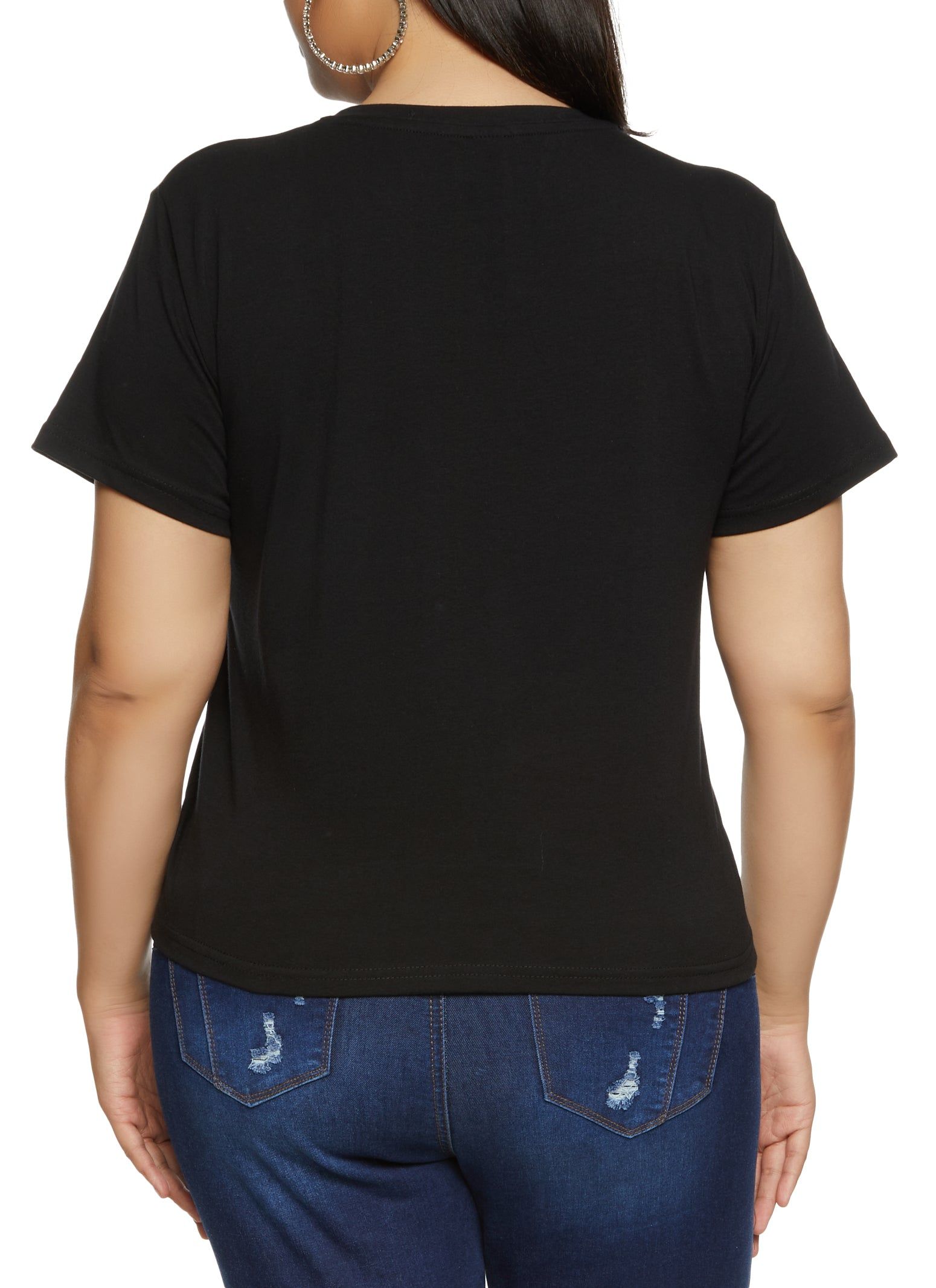 Plus Size Rhinestone Blessed Graphic Tee sold by Rainbow product image thumbnail 2