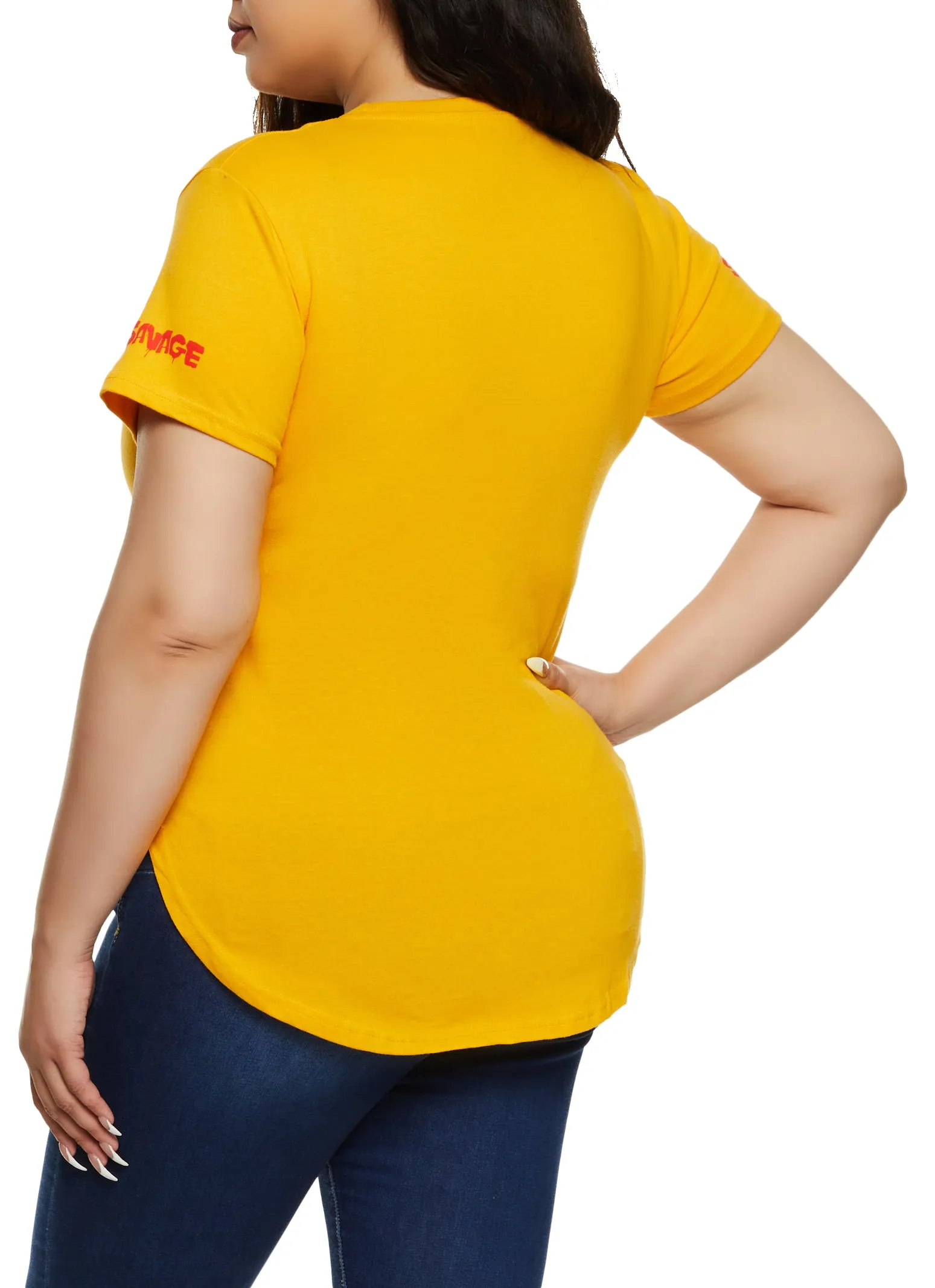 Plus Size Savage Mood High Low Tee sold by Rainbow product image thumbnail 3