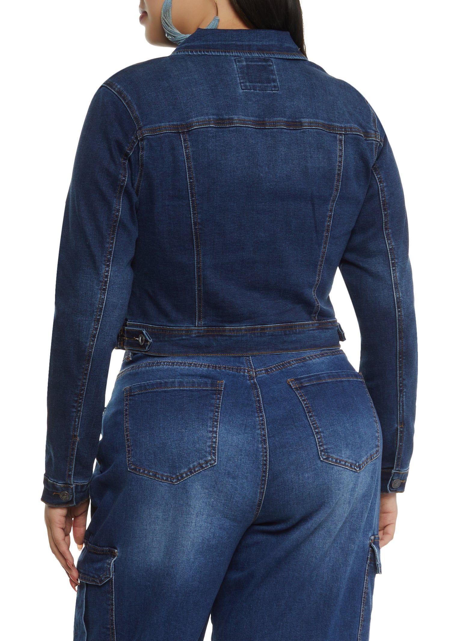 Plus Size WAX Solid Denim Jacket sold by Rainbow product image thumbnail 2