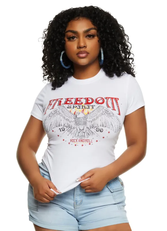 Freedom Hanky Hem Graphic Tee sold by Rainbow