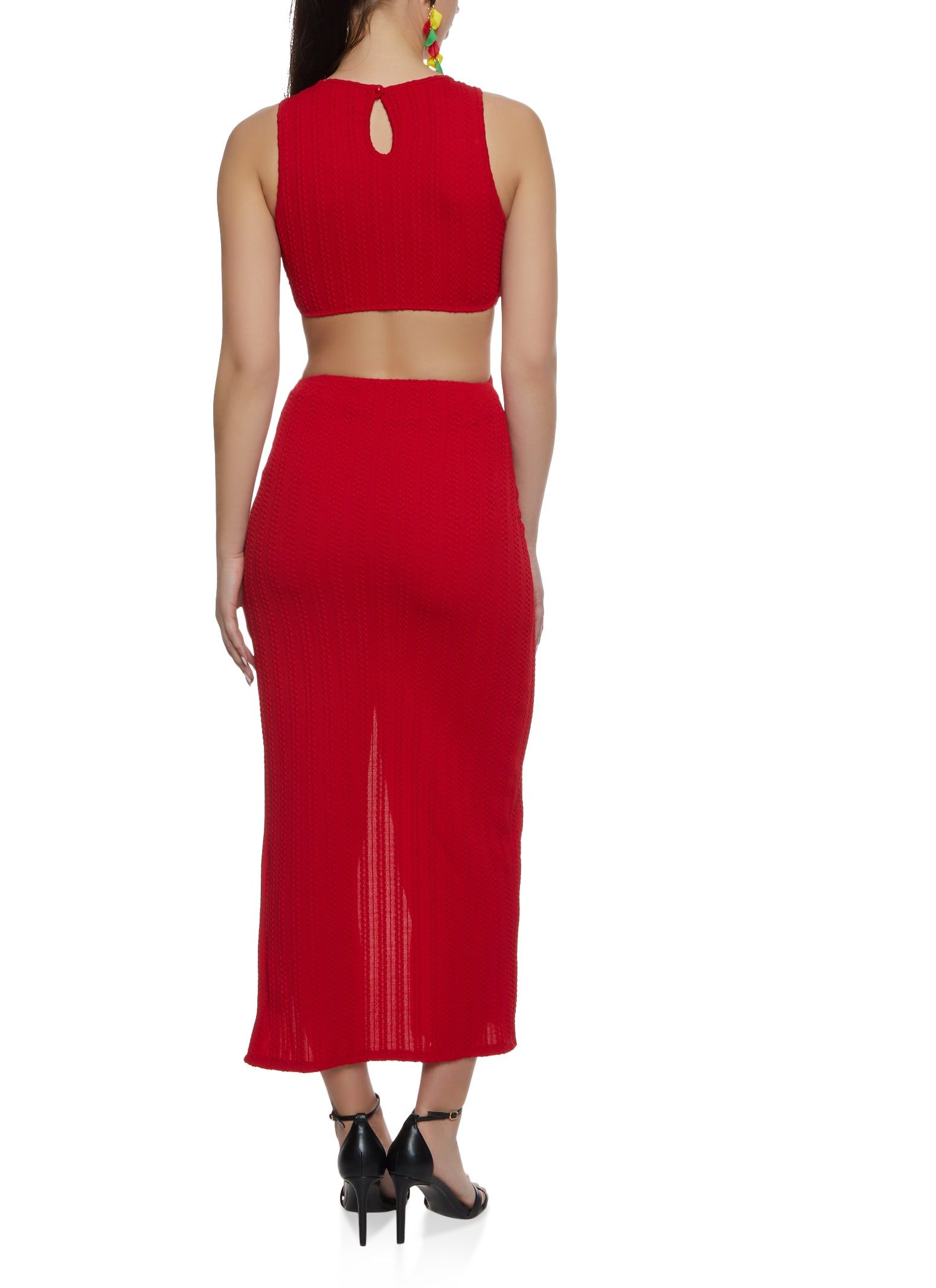 Cut Out Open Back Tank Maxi Dress sold by Rainbow product image thumbnail 3