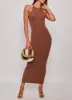Daisy High Neck Slit Back Maxi Dress sold by Rainbow