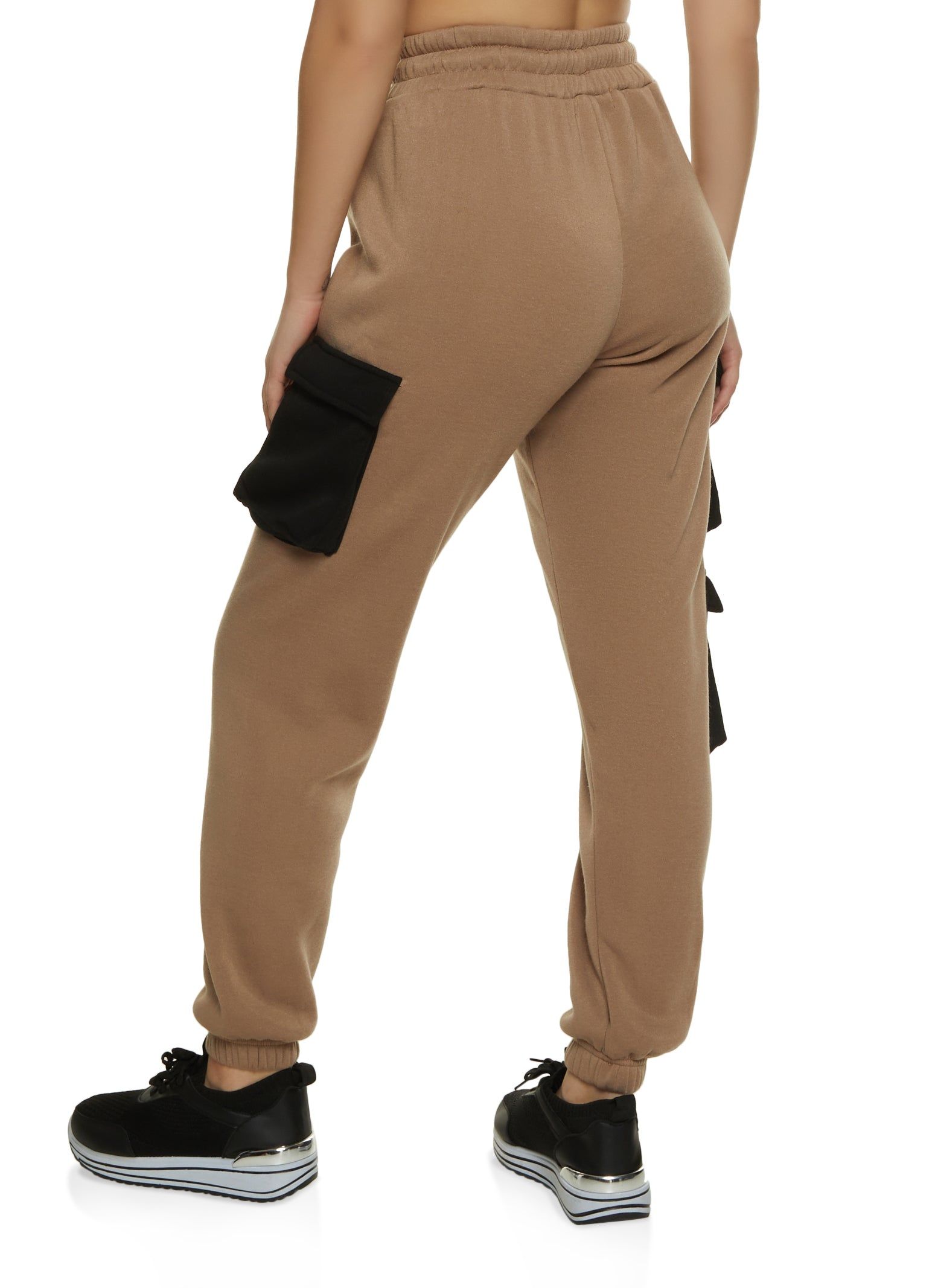 Color Block Drawstring Cargo Pocket Joggers sold by Rainbow product image thumbnail 2