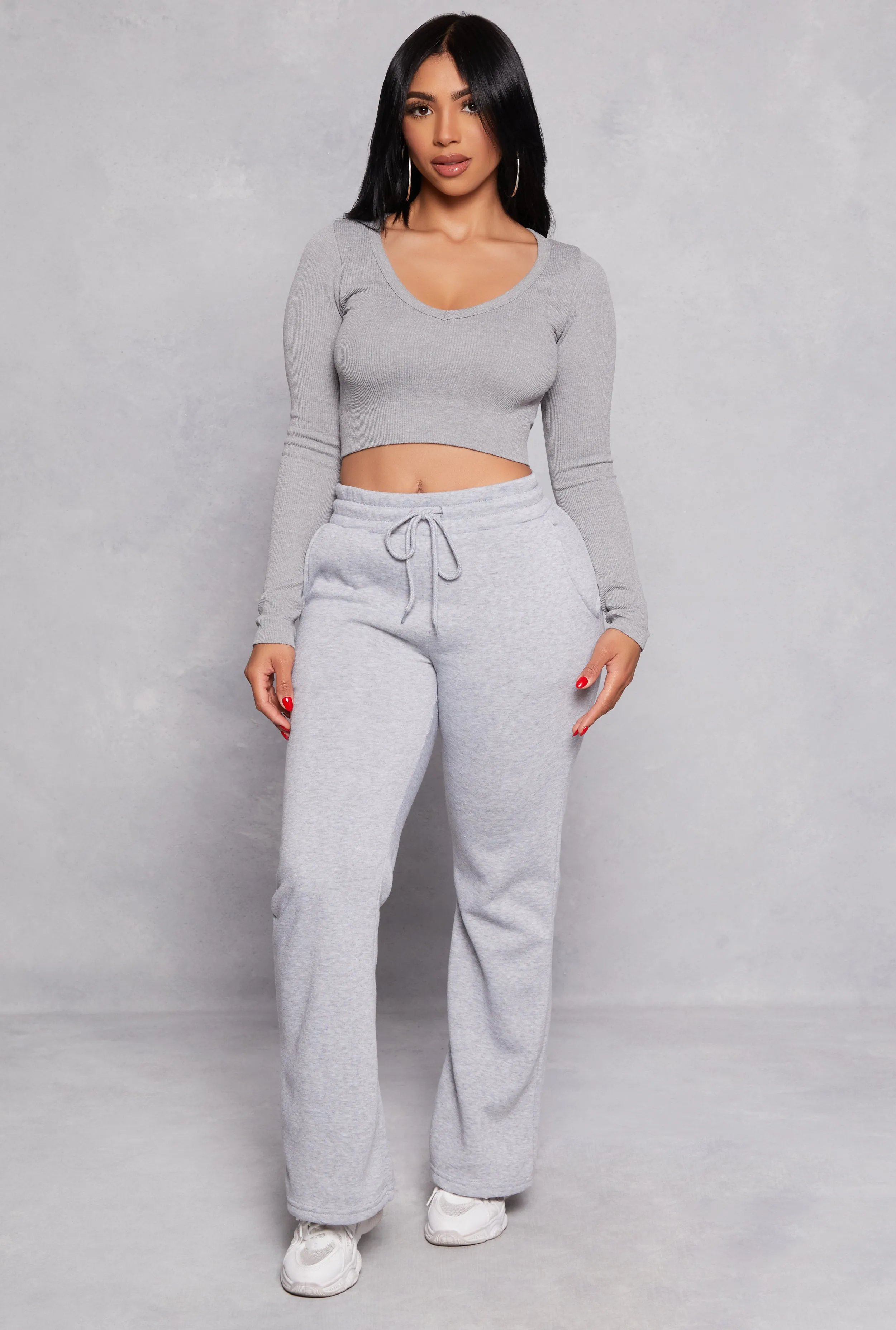 Fleece Lined Boot Cut Sweatpants sold by Rainbow