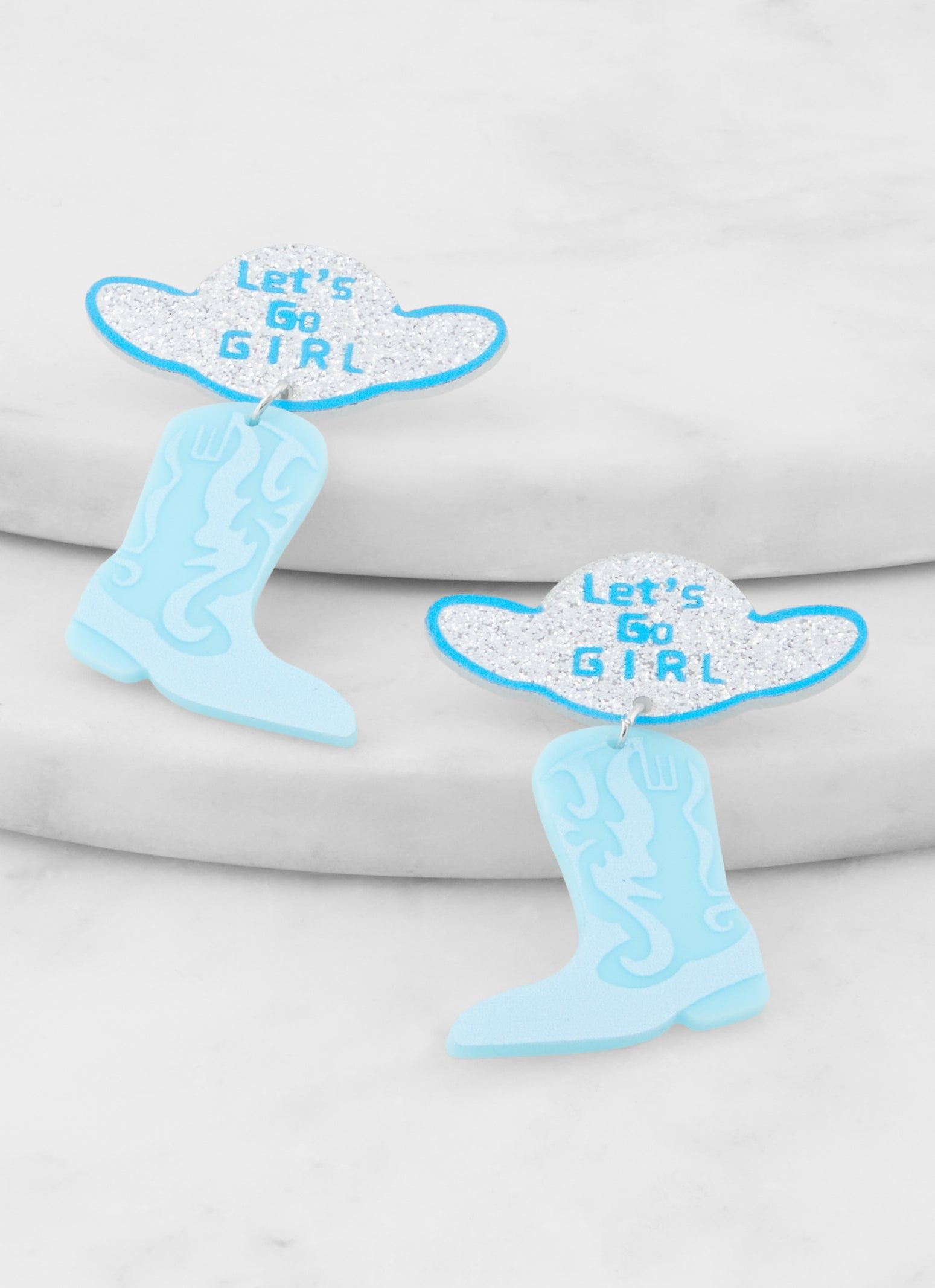 Lets Go Girl Cowboy Drop Earrings sold by Rainbow product image thumbnail 2