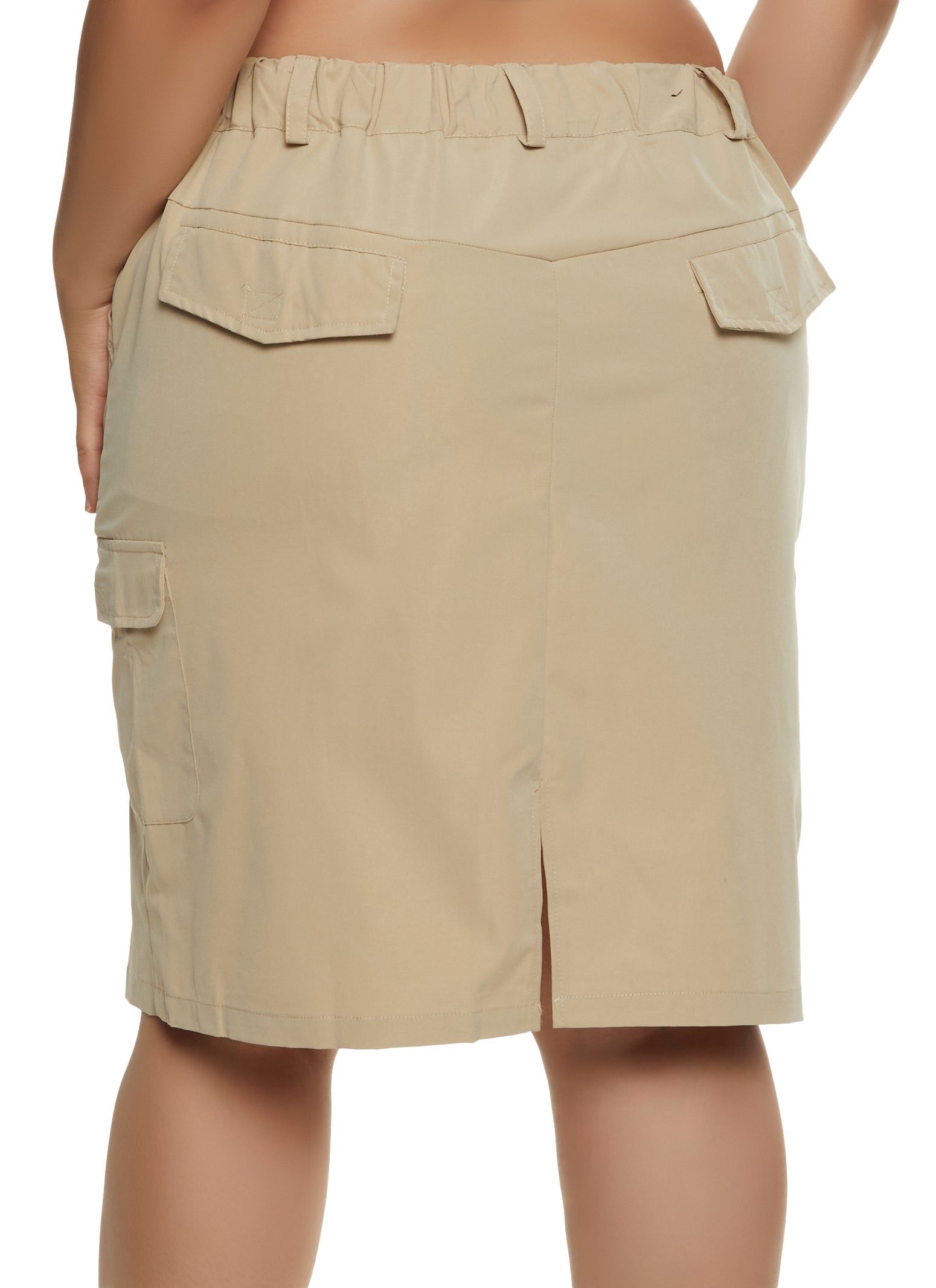 Plus Size Cargo Pocket Midi Skirt sold by Rainbow product image thumbnail 3
