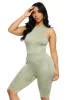 Acid Wash Seamless Tank Top and Biker Shorts sold by Rainbow