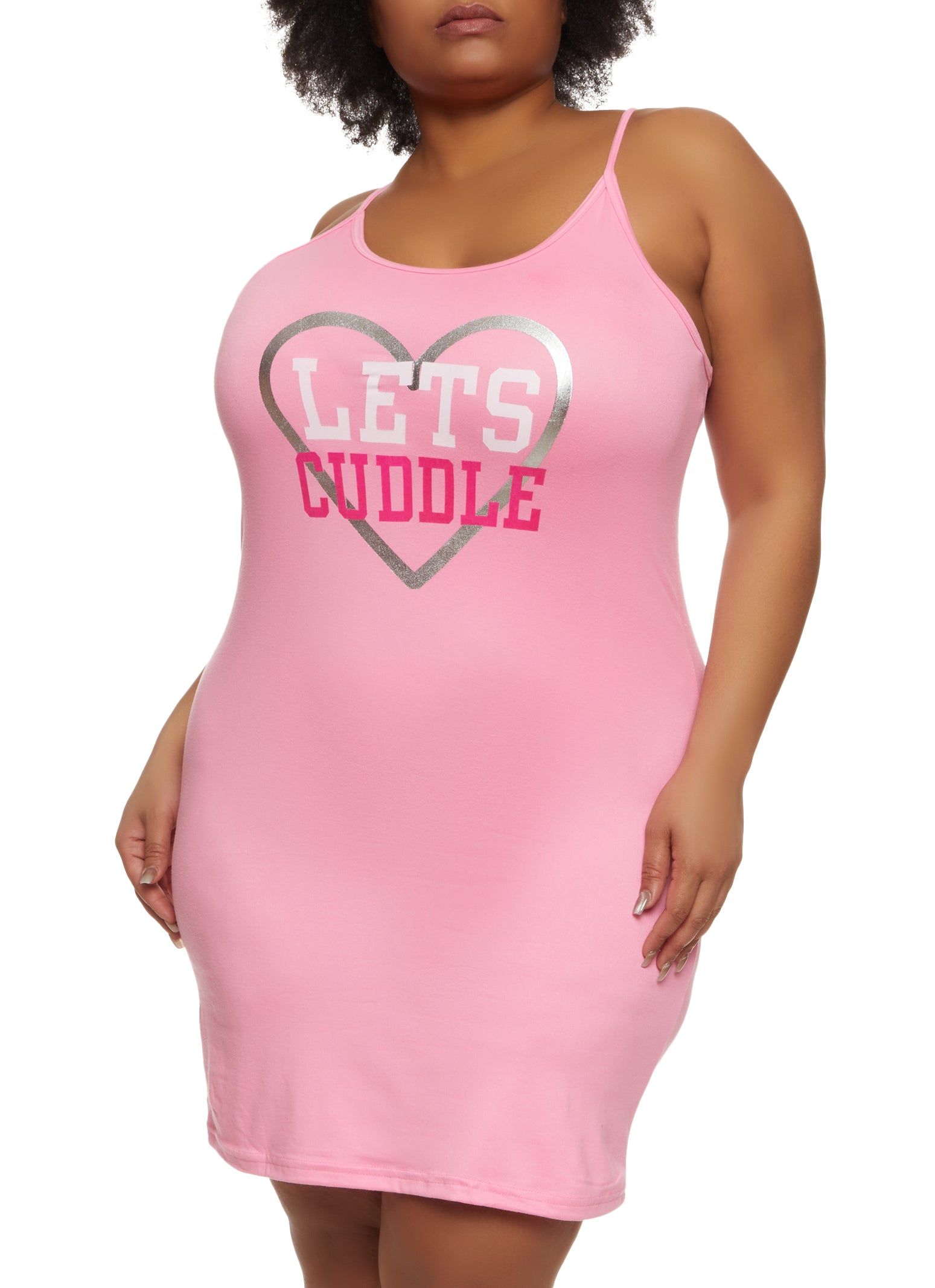 Plus Size Lets Cuddle Graphic Nightgown with Robe sold by Rainbow product image thumbnail 3