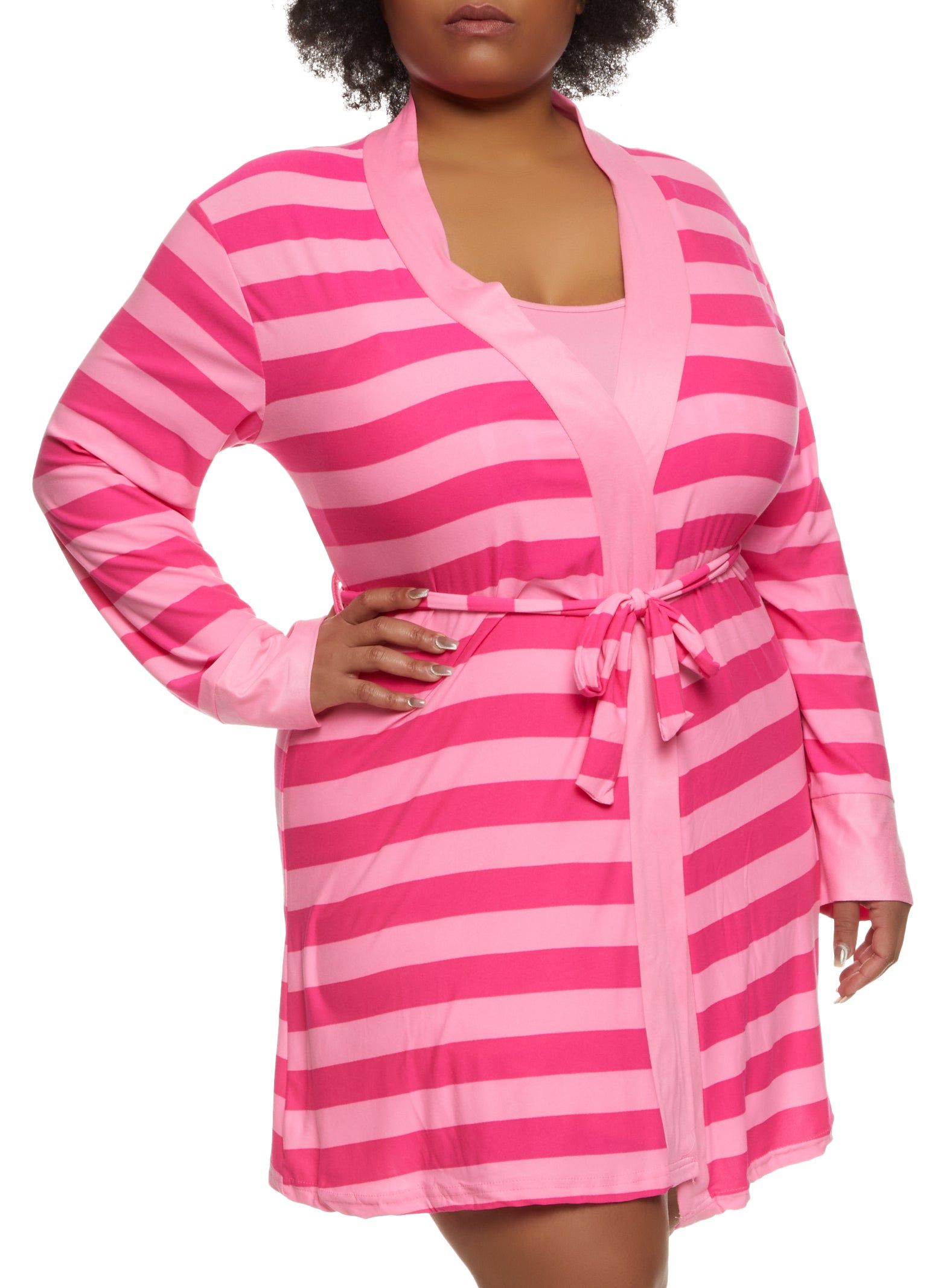 Plus Size Lets Cuddle Graphic Nightgown with Robe sold by Rainbow