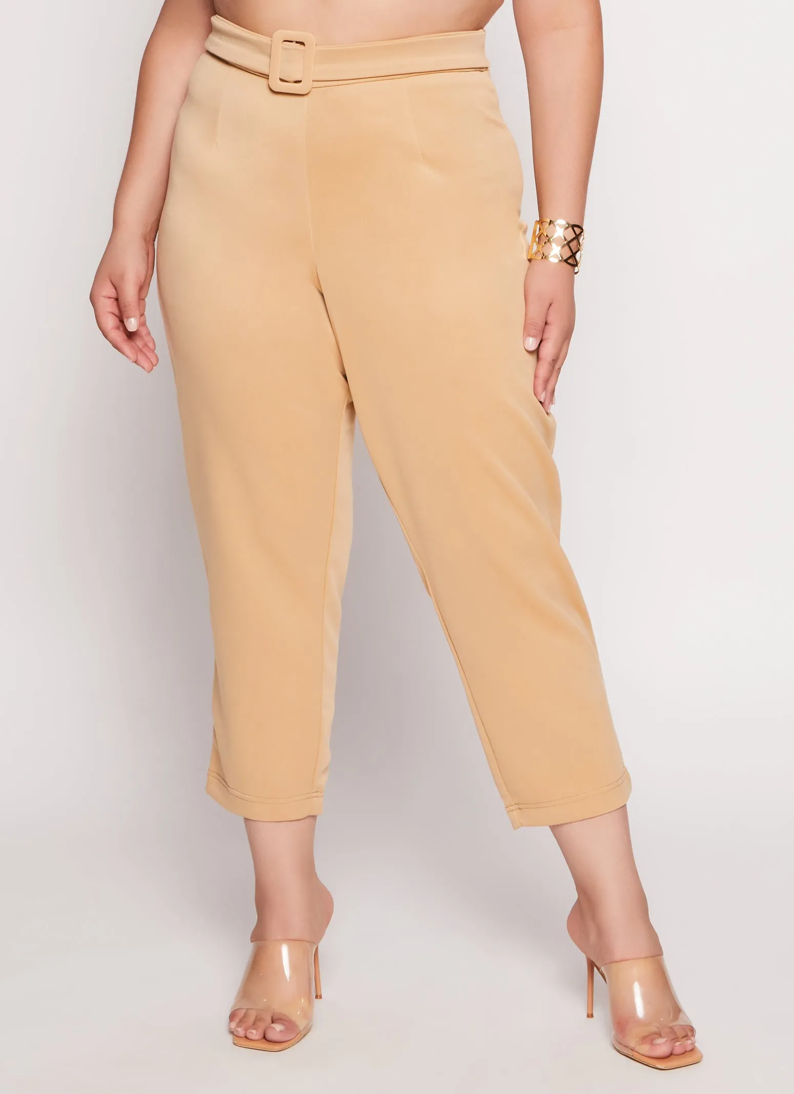 Plus Size Scuba Buckle Detail Dress Pants sold by Rainbow product image thumbnail 2