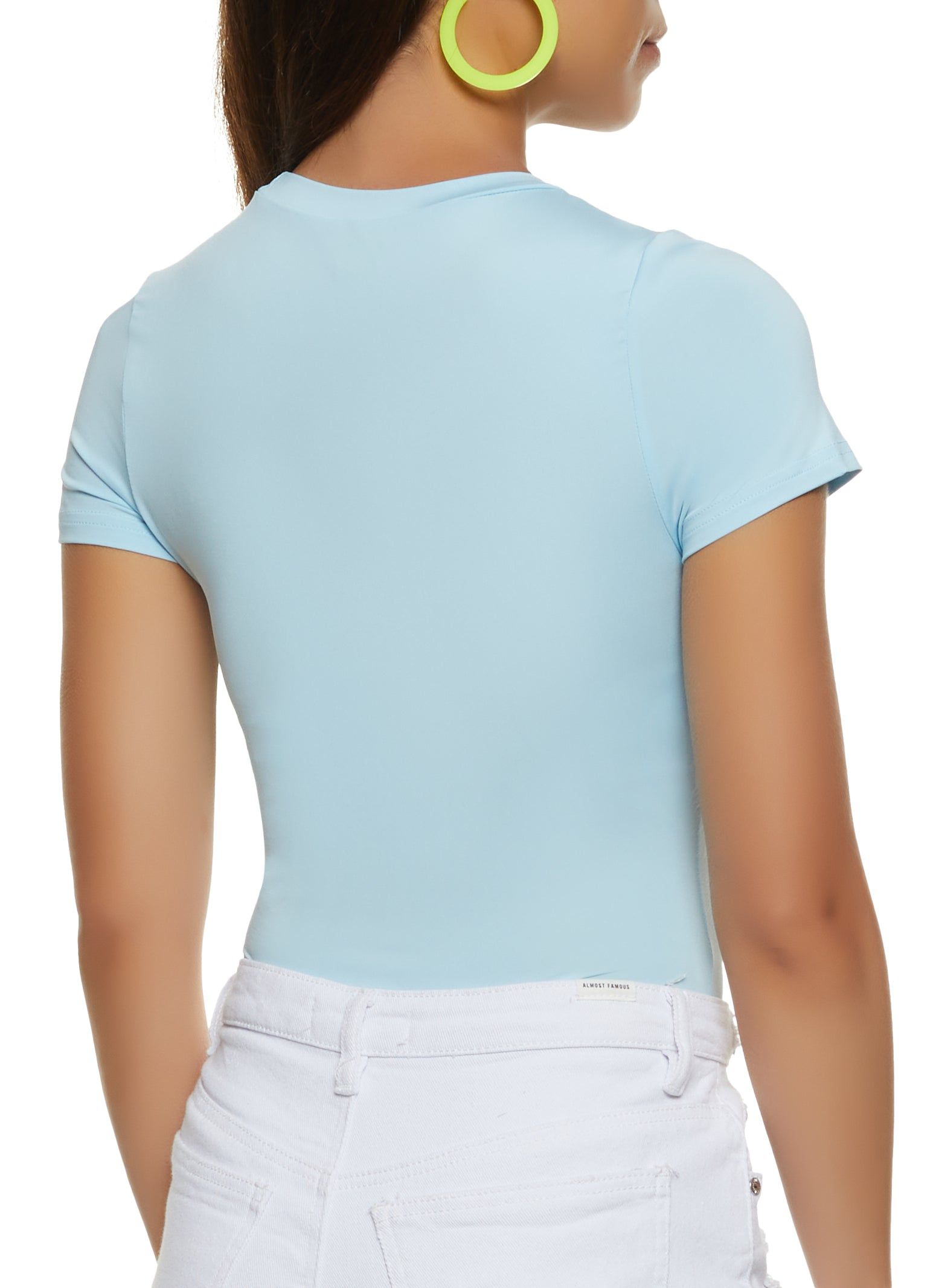 Crew Neck Short Sleeve Bodysuit sold by Rainbow product image thumbnail 3