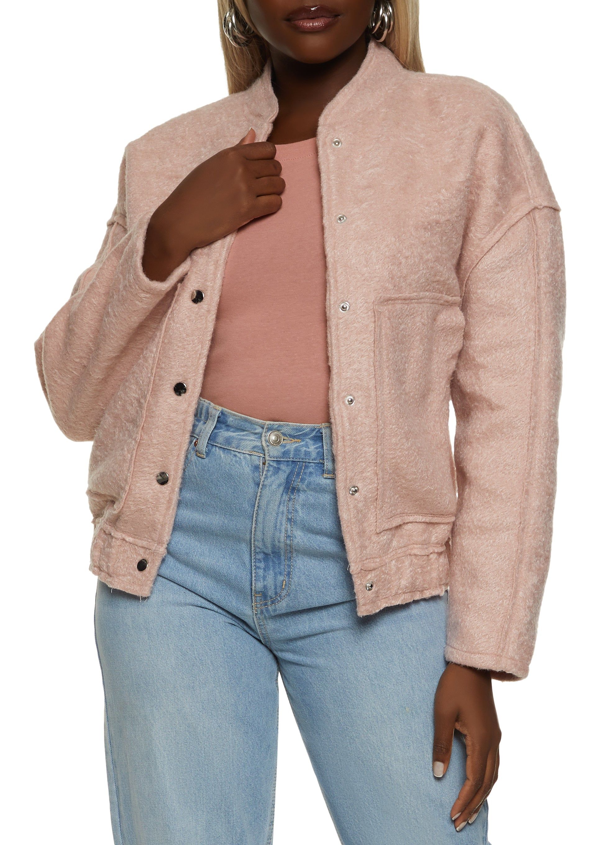 Brushed Knit Shacket sold by Rainbow