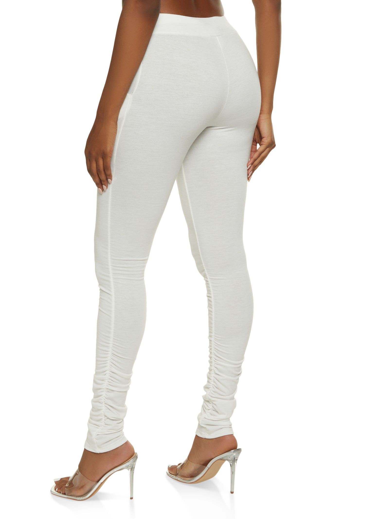 Solid Faux Drawstring Ruched Pants sold by Rainbow product image thumbnail 2