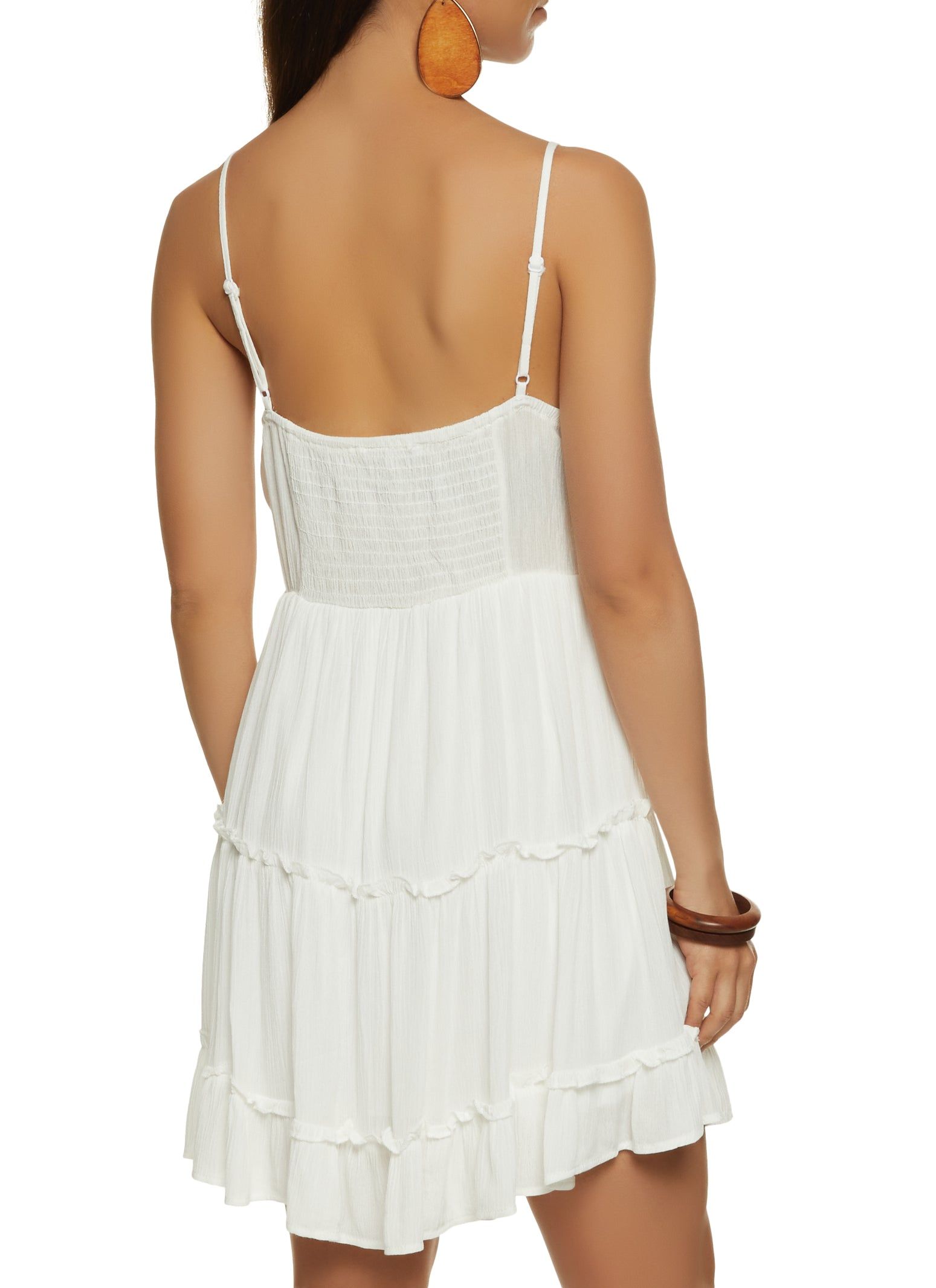 Lace Trim V Neck Dress sold by Rainbow product image thumbnail 3