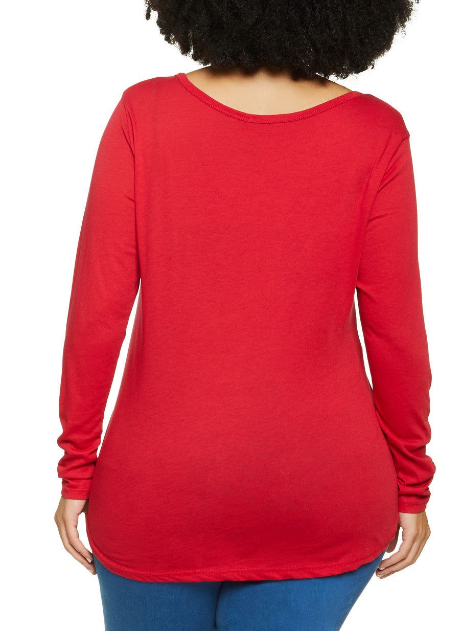 Plus Size Scoop Neck Basic Top sold by Rainbow product image thumbnail 2