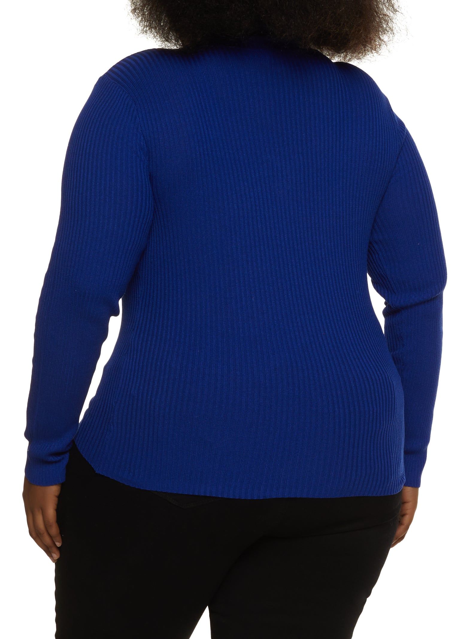 Plus Size Solid Ribbed Turtleneck Top sold by Rainbow product image thumbnail 2
