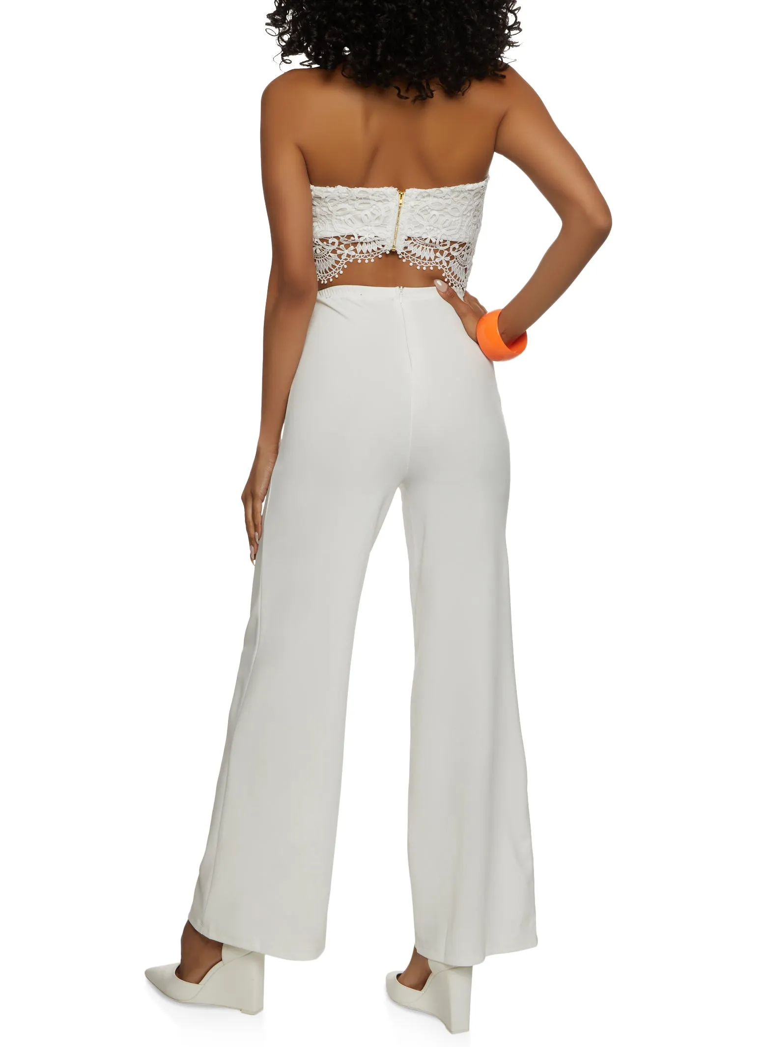 Crochet Cut Out Strapless Jumpsuit sold by Rainbow product image thumbnail 2