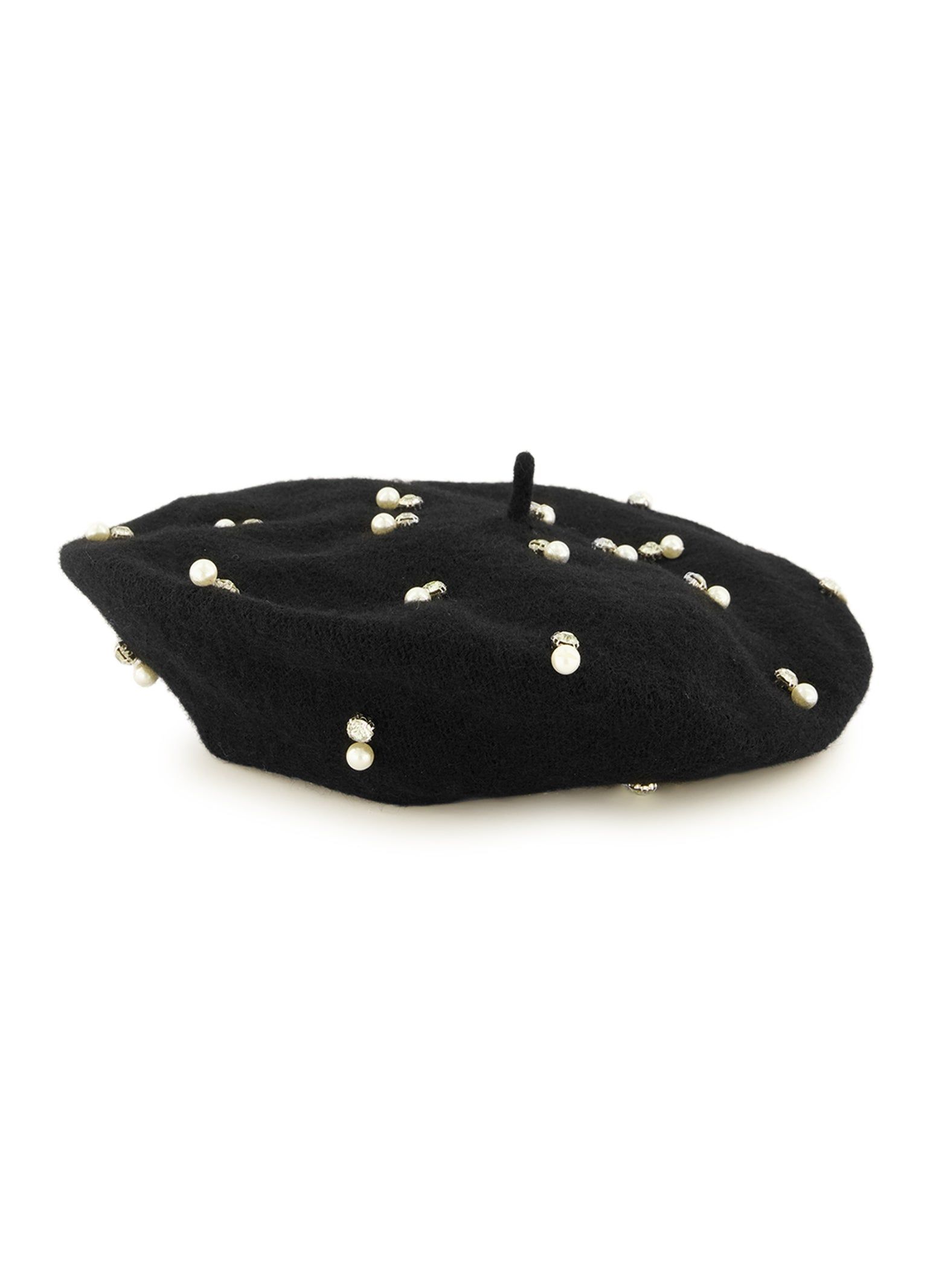 Faux Pearl Rhinestone Beret sold by Rainbow product image thumbnail 2