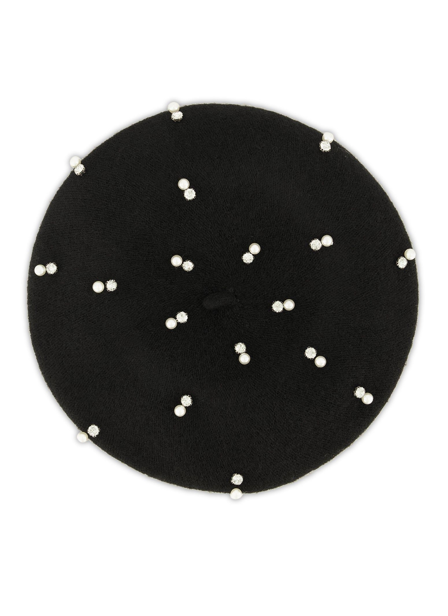 Faux Pearl Rhinestone Beret sold by Rainbow product image thumbnail 3