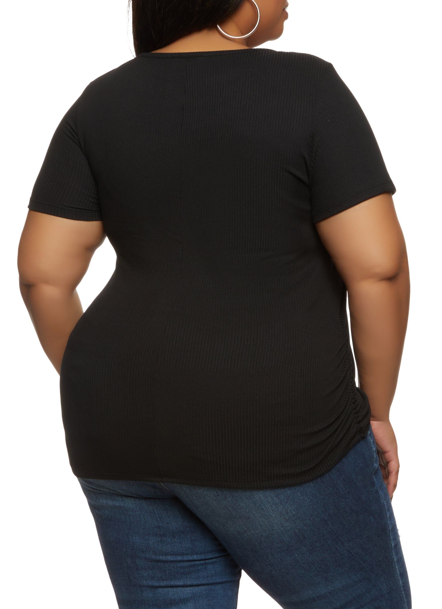 Plus Size With God All Things Embossed Rhinestone Graphic Tee sold by Rainbow product image thumbnail 2