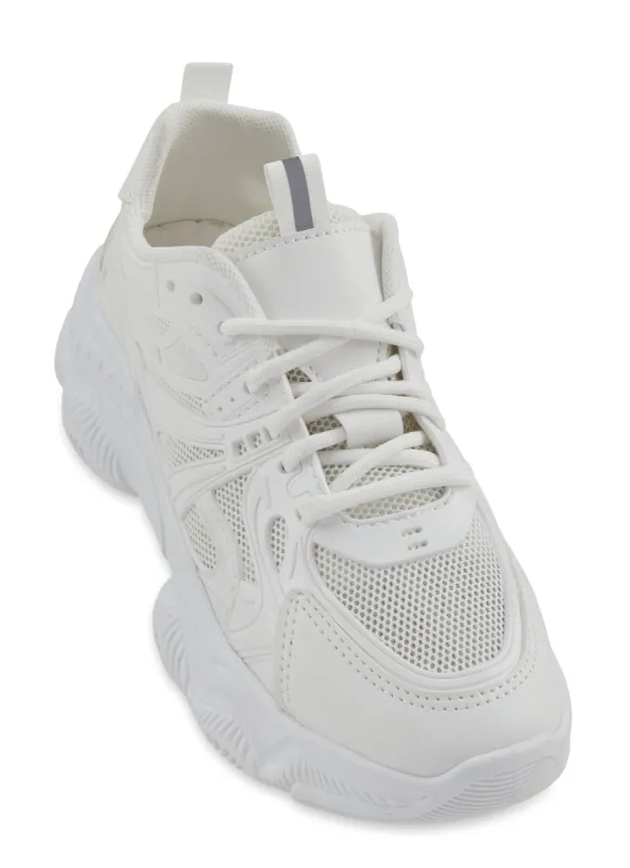 Lace Up Chunky Sole Sneakers sold by Rainbow