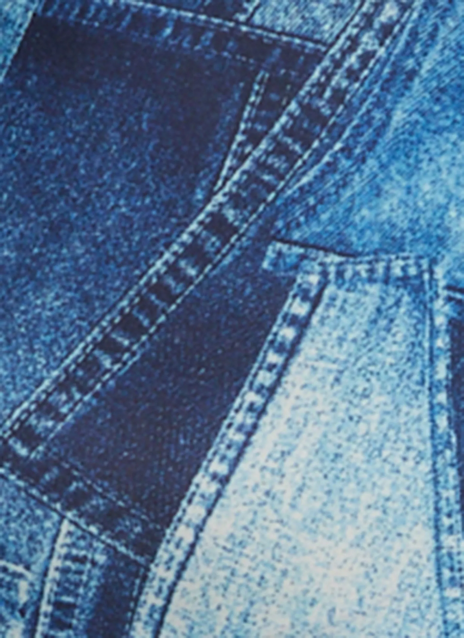 Plus Size Patchwork Print Mock Neck Jumpsuit sold by Rainbow product image thumbnail 3