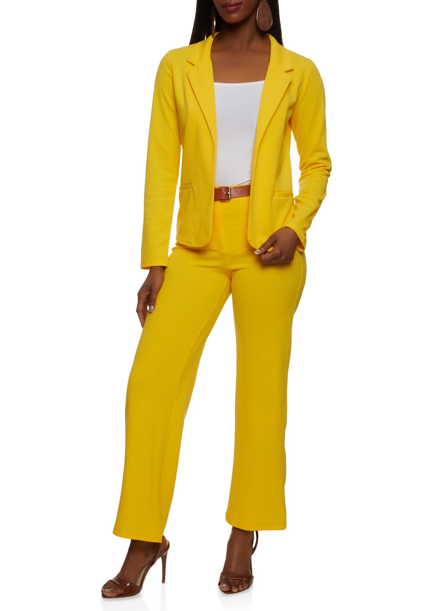 Faux Pocket Open Front Blazer sold by Rainbow product image thumbnail 2