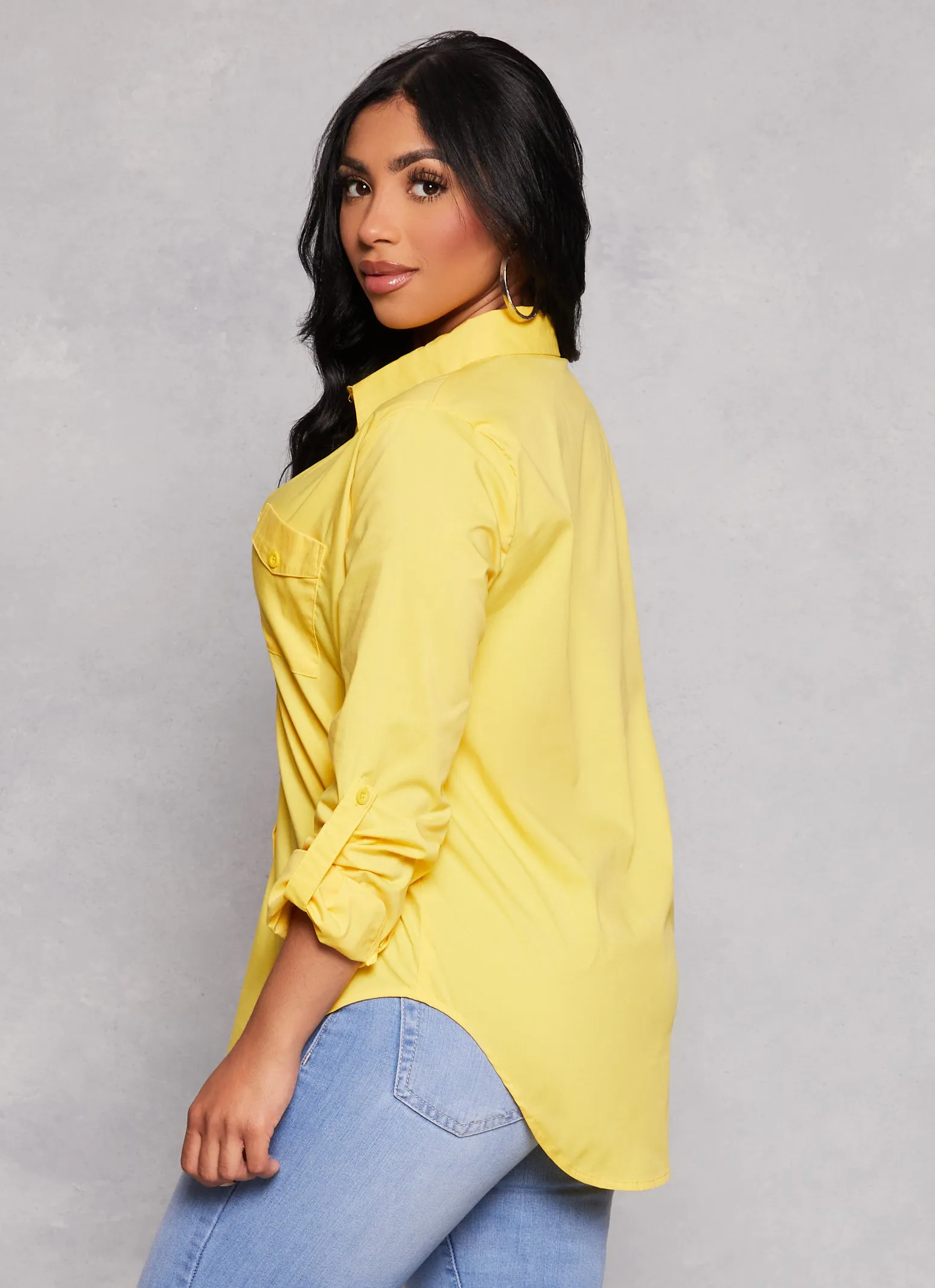 Basic Poplin Button Front Shirt sold by Rainbow product image thumbnail 3