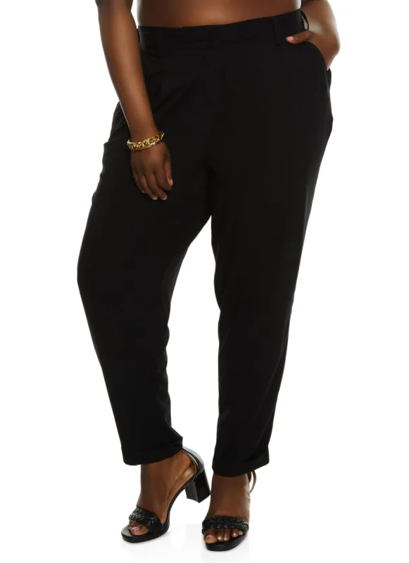Plus Size Straight Fit Dress Pants sold by Rainbow