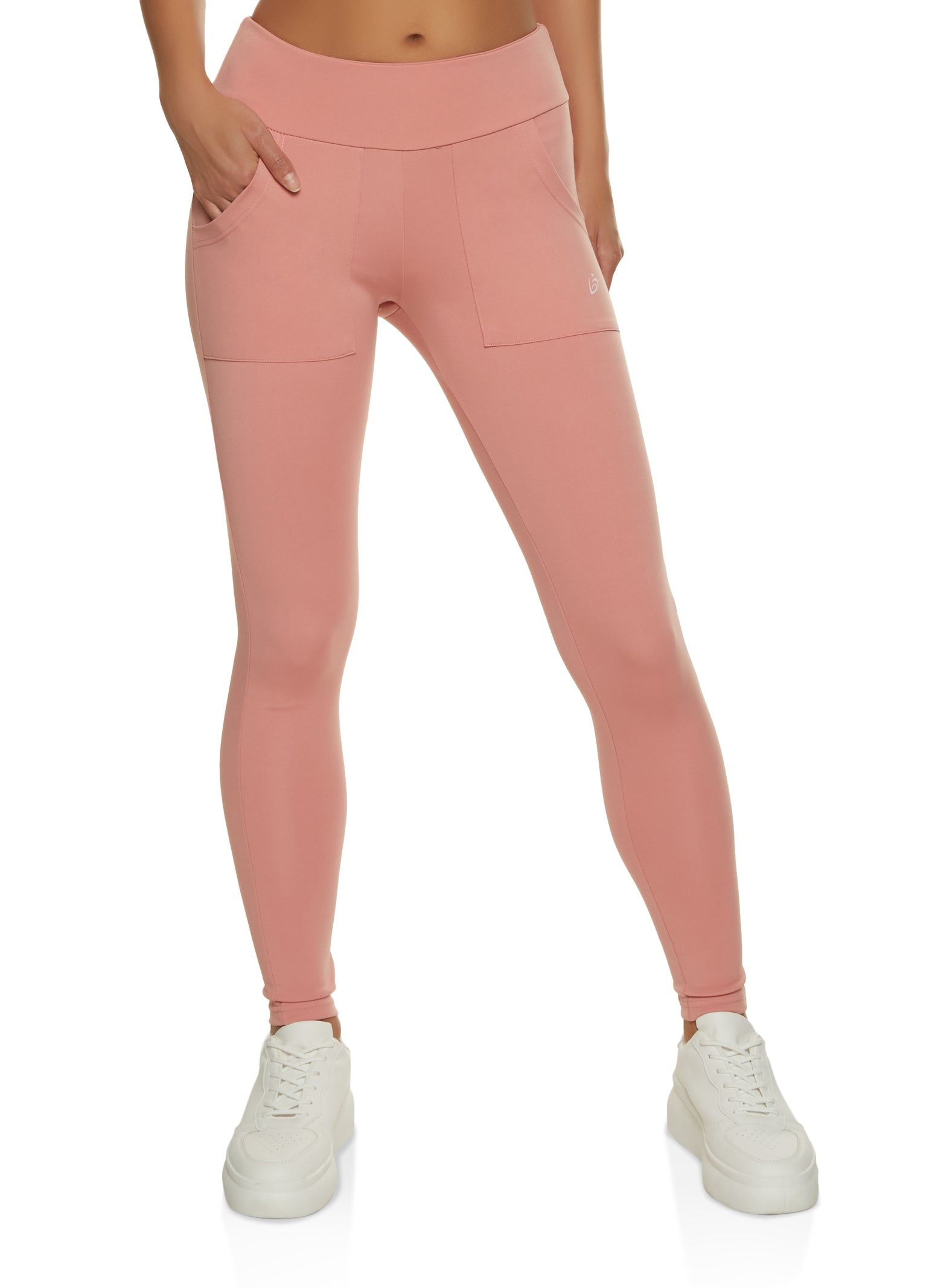 Solid High Waist Phone Pocket Leggings sold by Rainbow