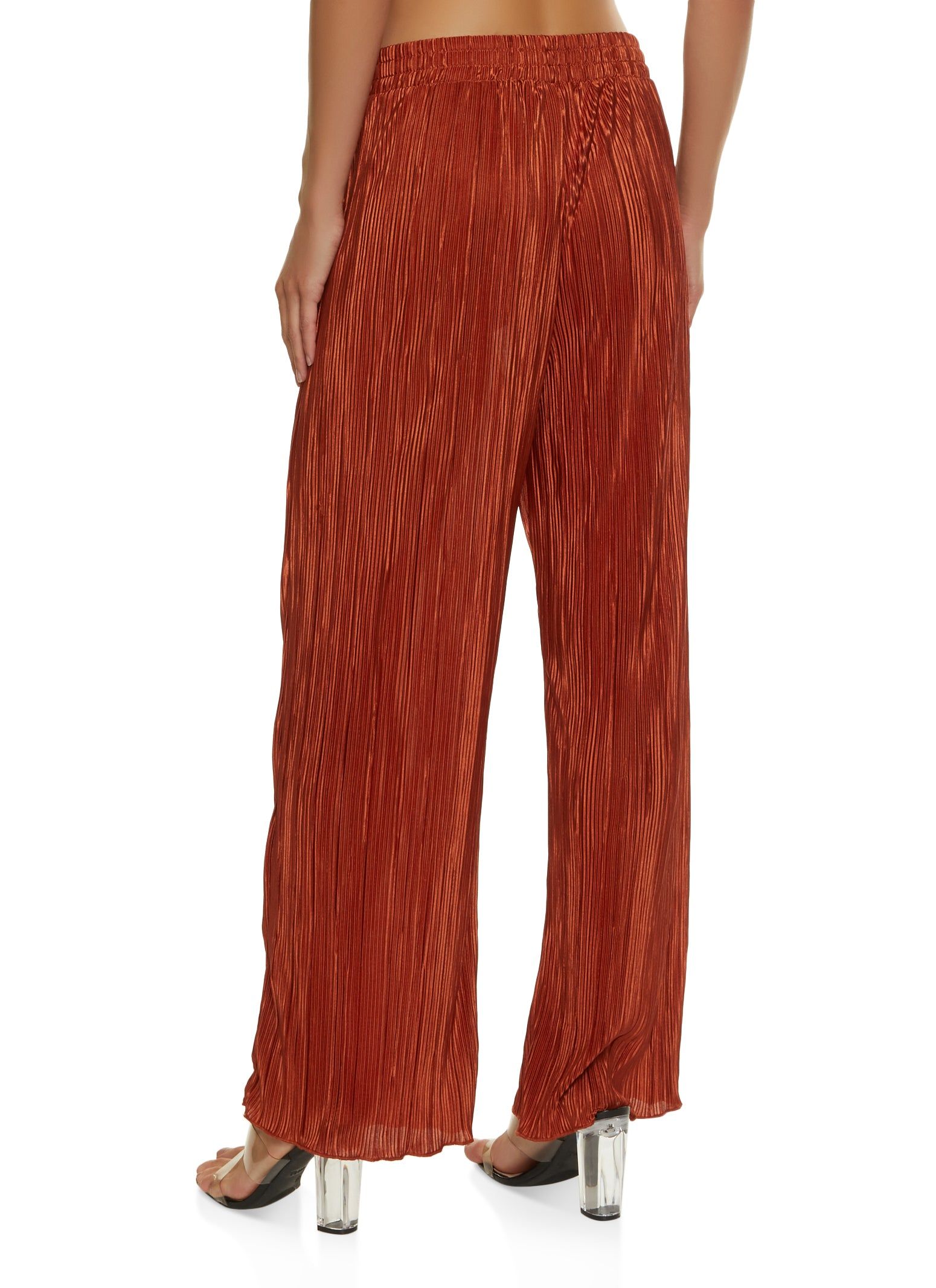 Solid Plisse Wide Leg Pants sold by Rainbow product image thumbnail 2
