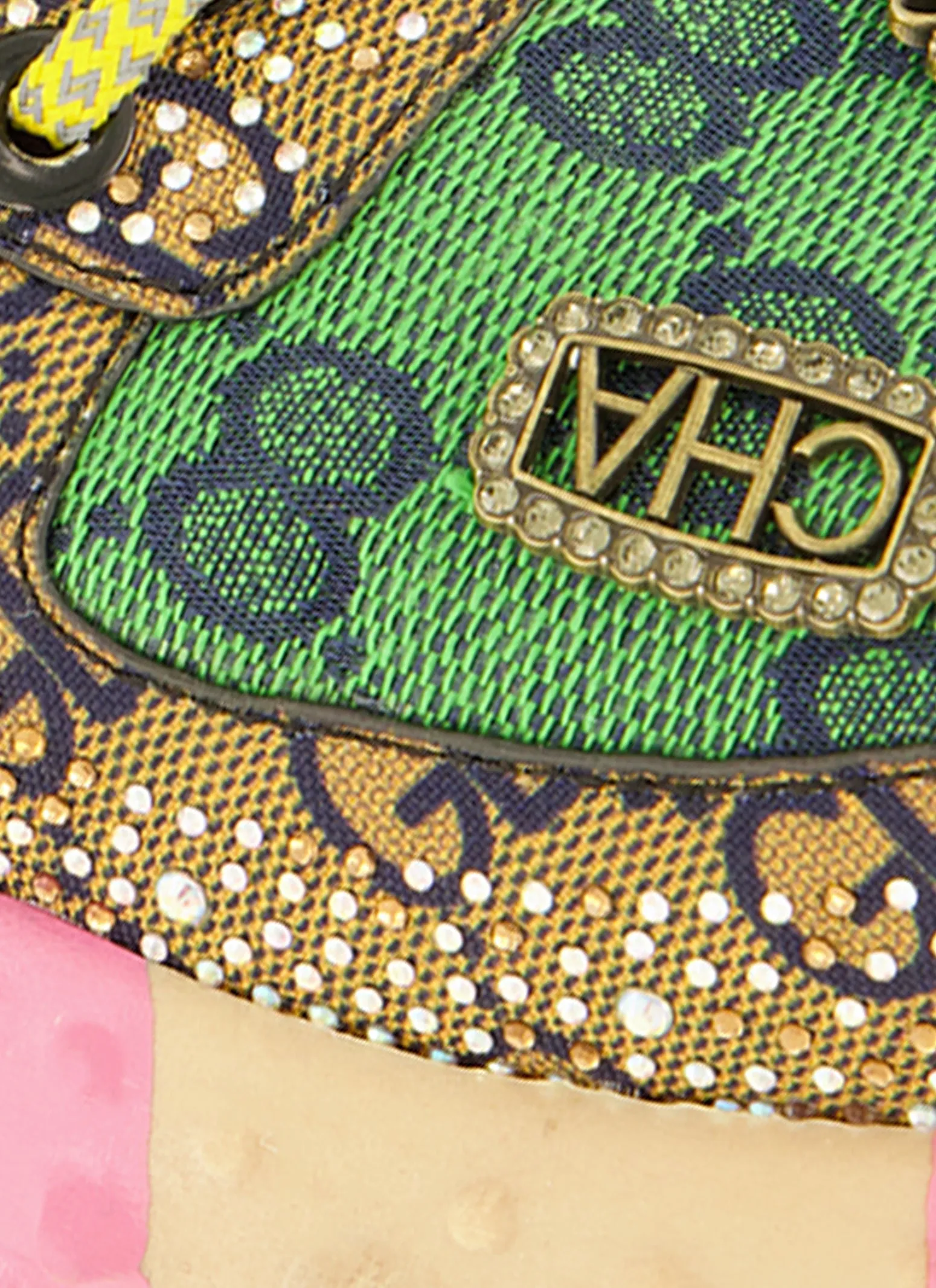 Rhinestone Color Block Low Top Lace Up Sneakers sold by Rainbow product image thumbnail 4