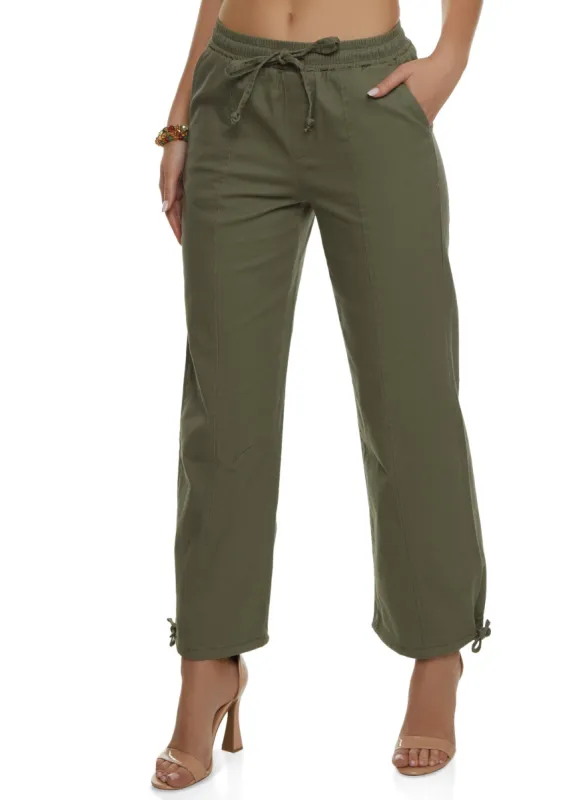 Tie Hem Wide Leg Pants sold by Rainbow