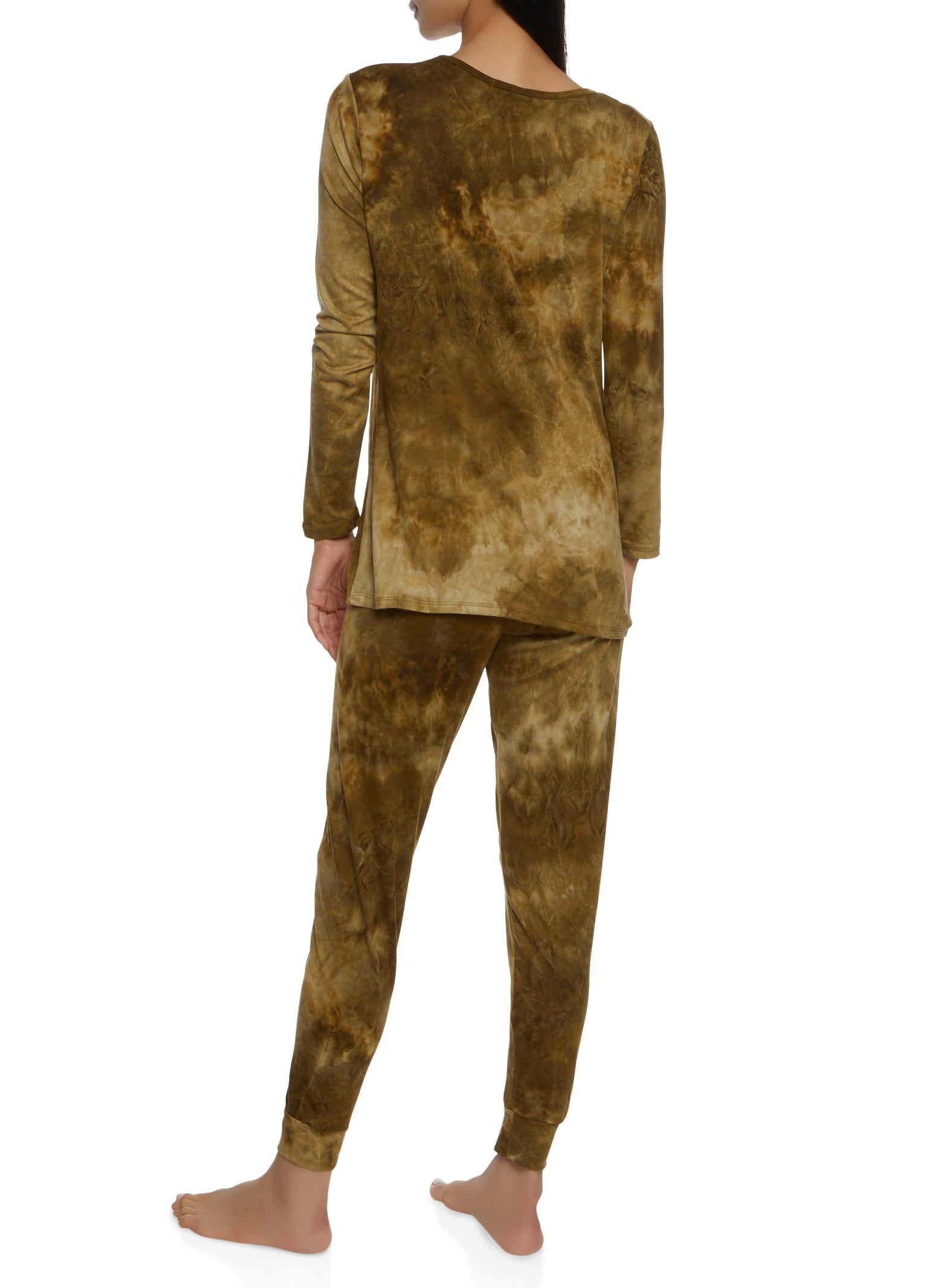Tie Dye Long Sleeve Pajama Top and Pants Set sold by Rainbow product image thumbnail 2