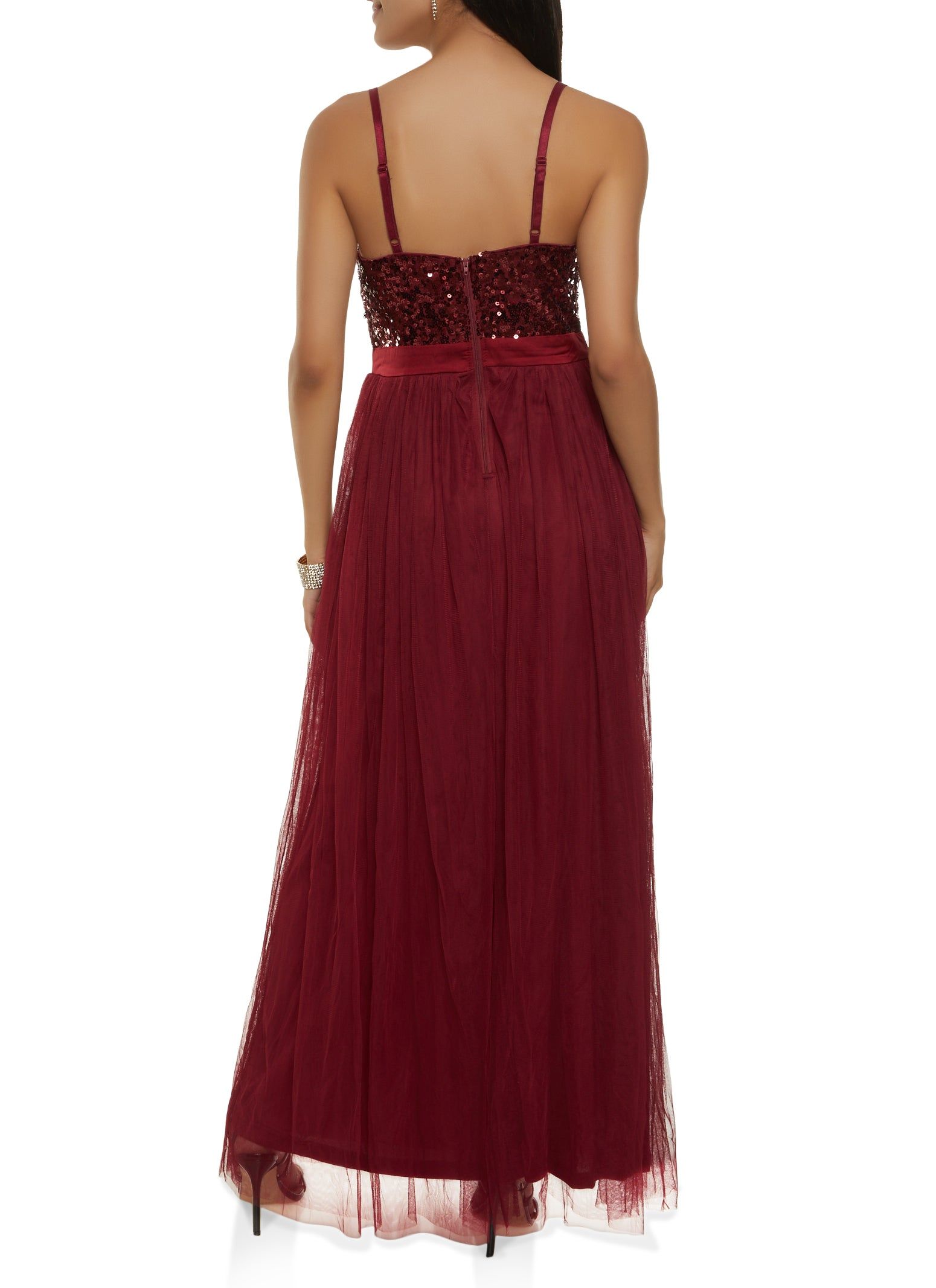 Sequin Tulle Maxi Dress sold by Rainbow product image thumbnail 3