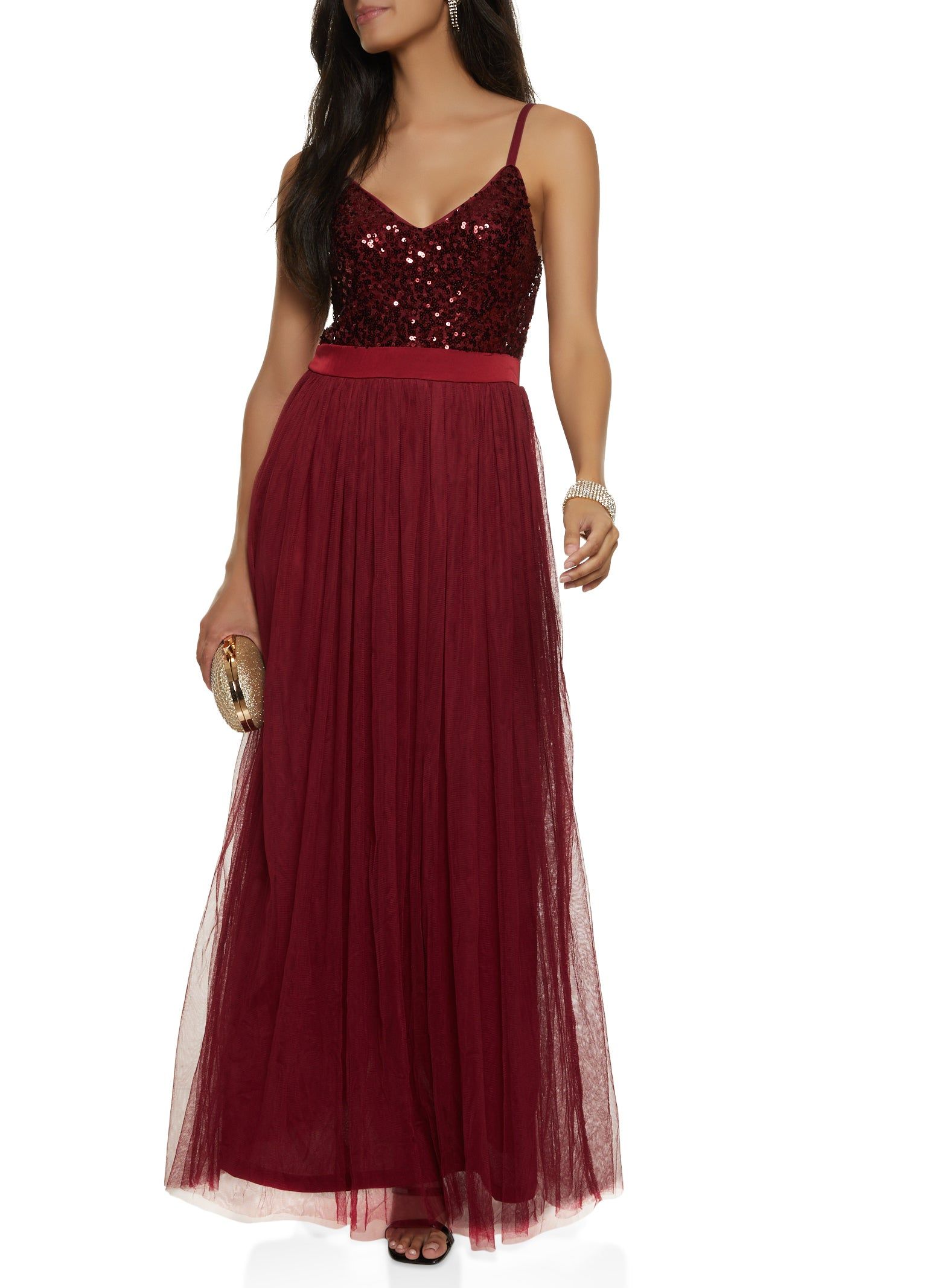 Sequin Tulle Maxi Dress sold by Rainbow product image thumbnail 2