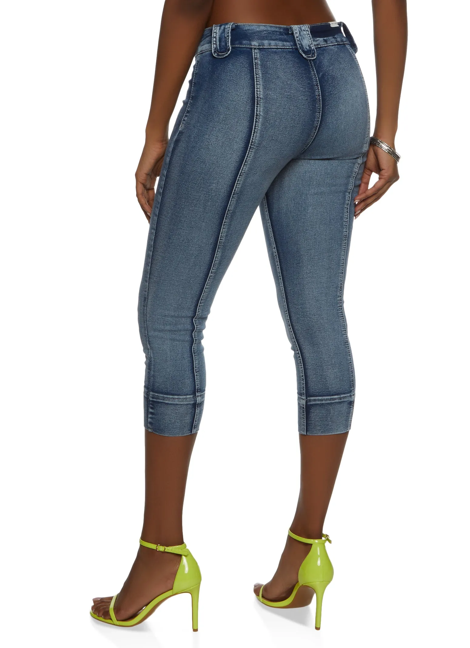 Almost Famous Acid Wash Stretch Capri Jeans sold by Rainbow product image thumbnail 2