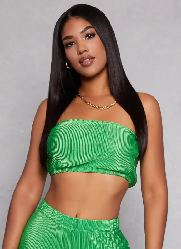 Plisse Tube Top sold by Rainbow