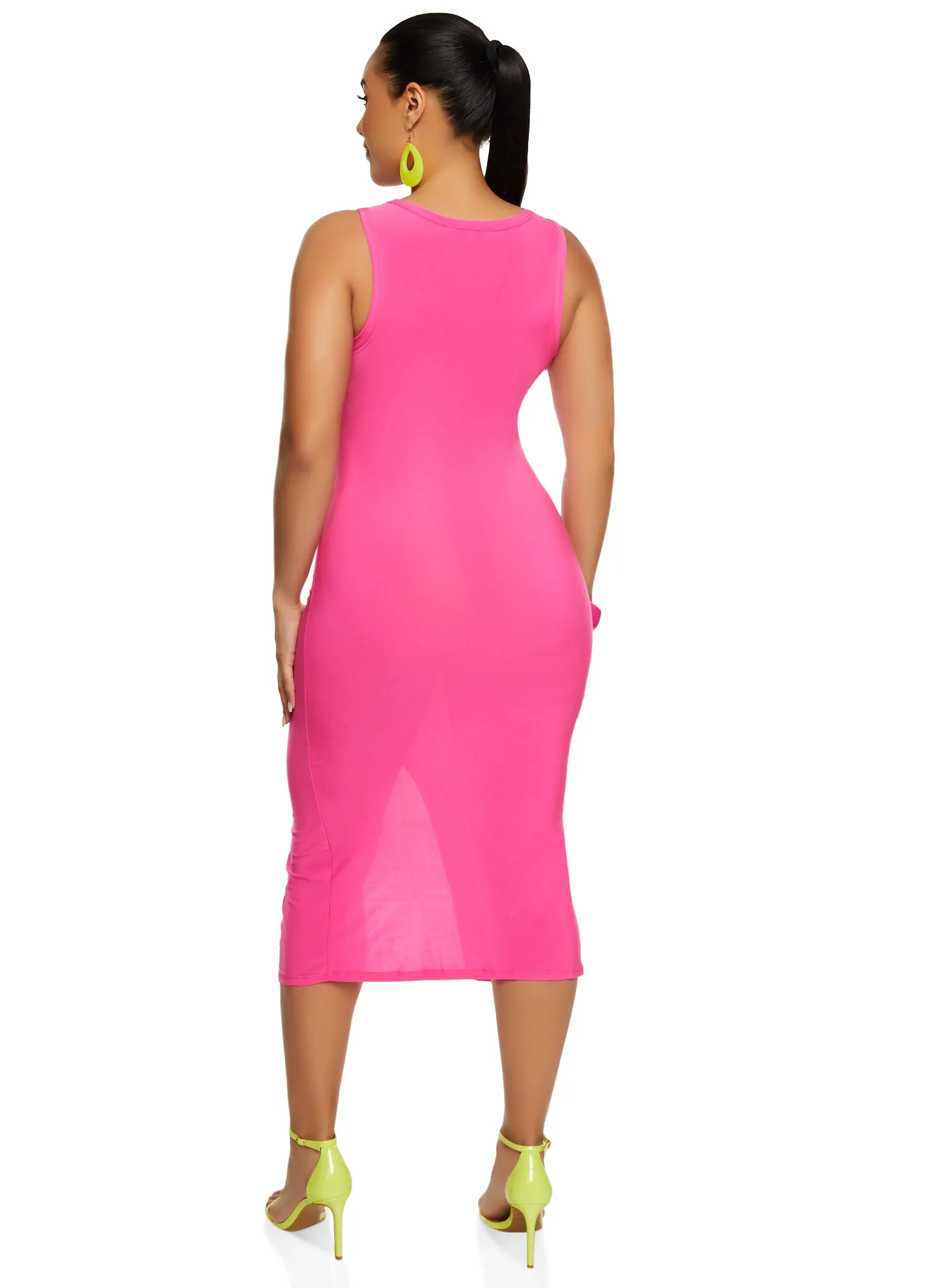 Haute Monde Ruched Button Front Midi Dress sold by Rainbow product image thumbnail 3